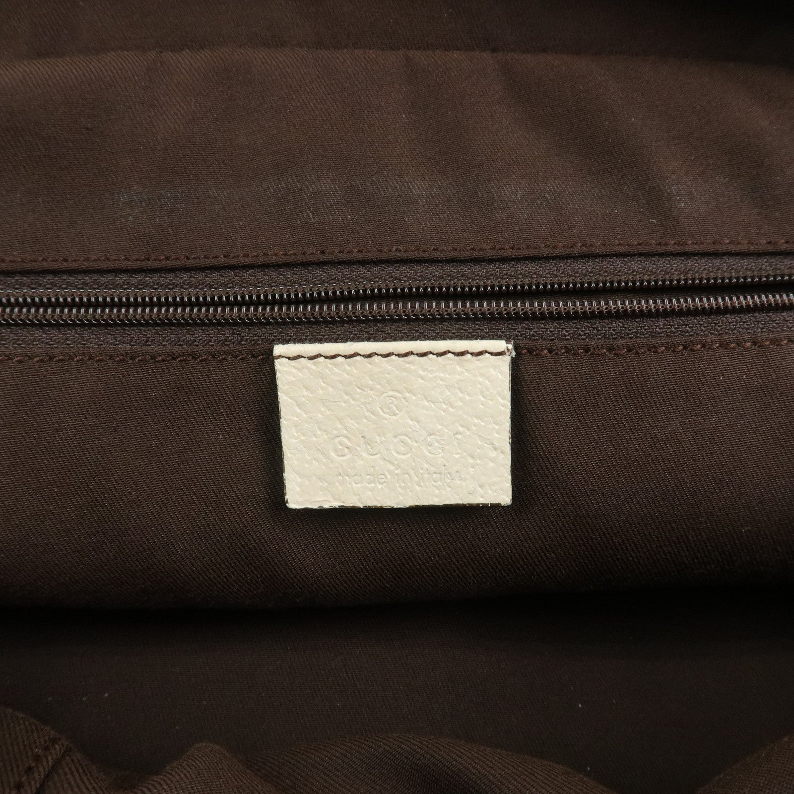 GUCCI Princy Sherry GG Canvas Leather Boston Bag Brown Ivory 161720