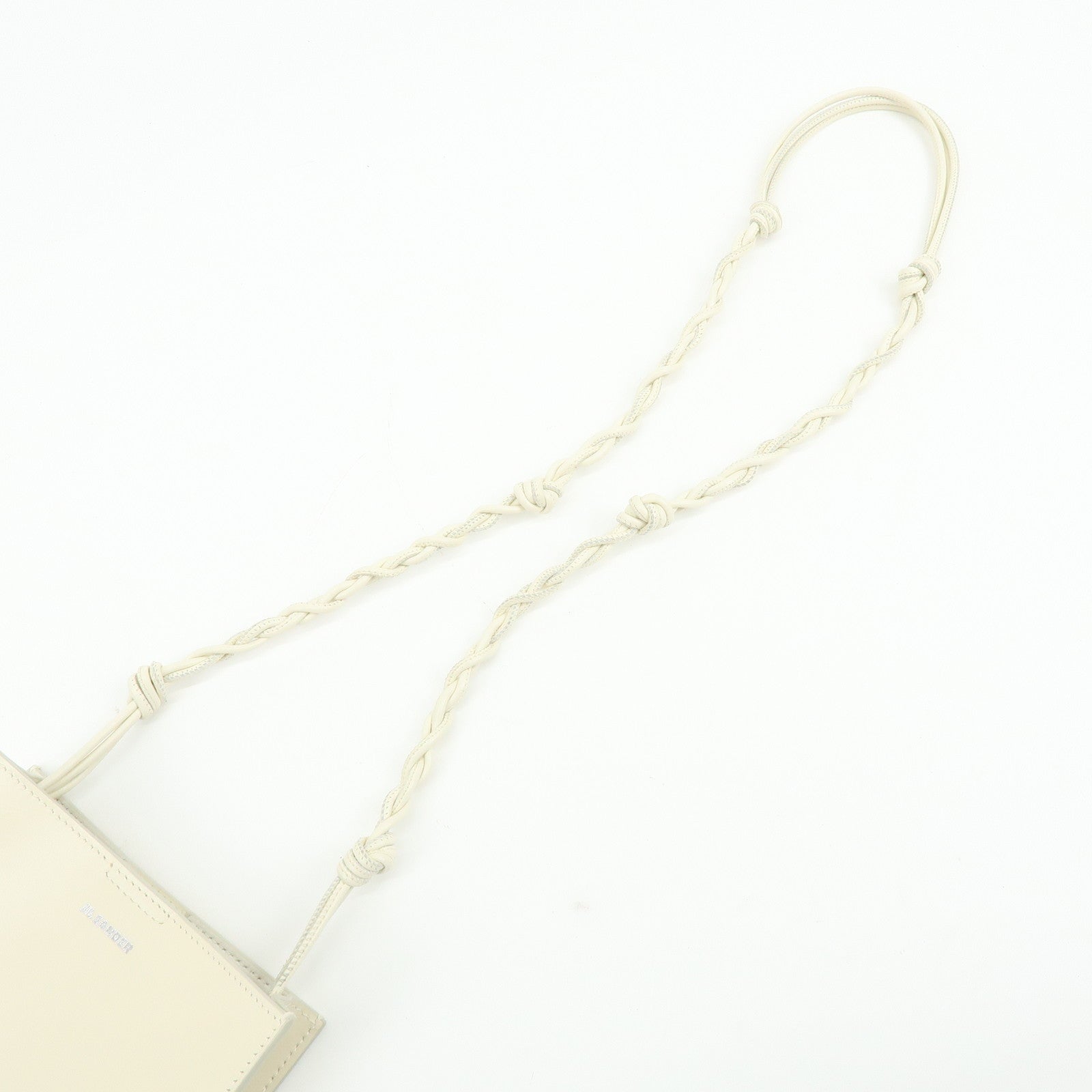 JIL SANDER Leather Shoulder Bag Crossbody Bag Ivory