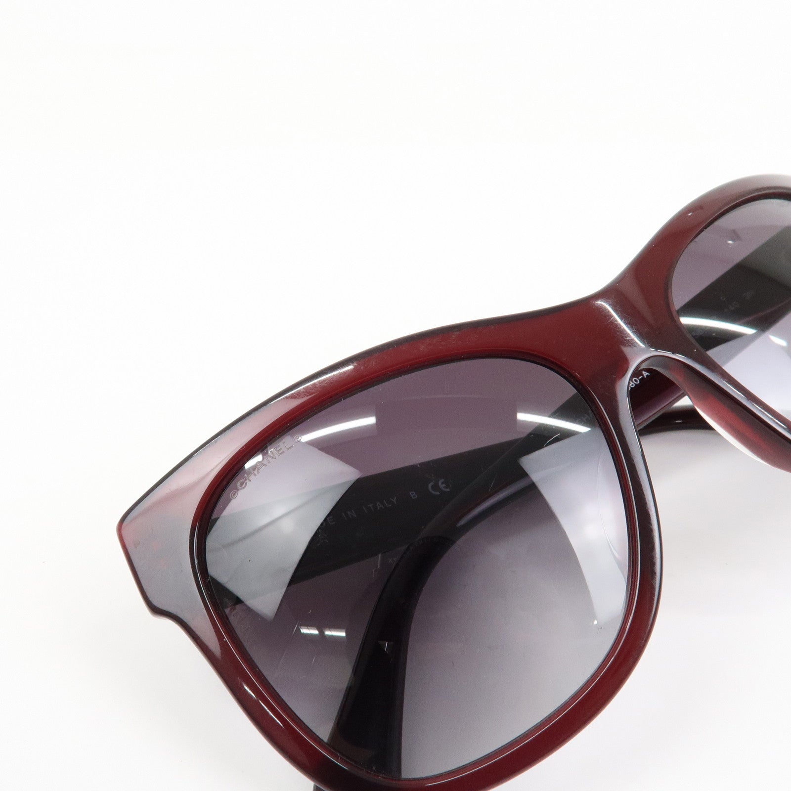 CHANEL Side COCO Mark Sunglasses ｃ.539S6 56□17 140 3N Brown 5380-A
