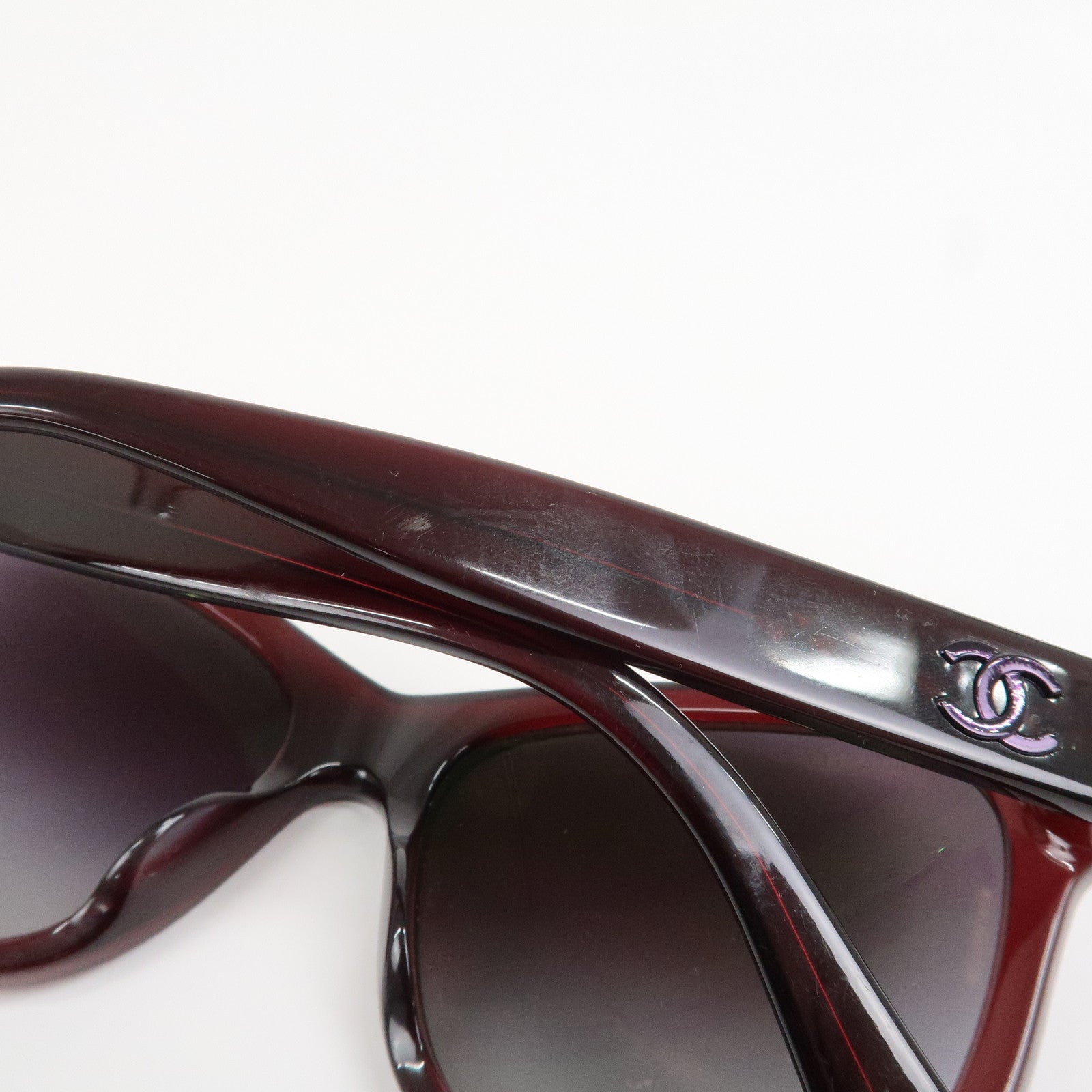 CHANEL Side COCO Mark Sunglasses ｃ.539S6 56□17 140 3N Brown 5380-A