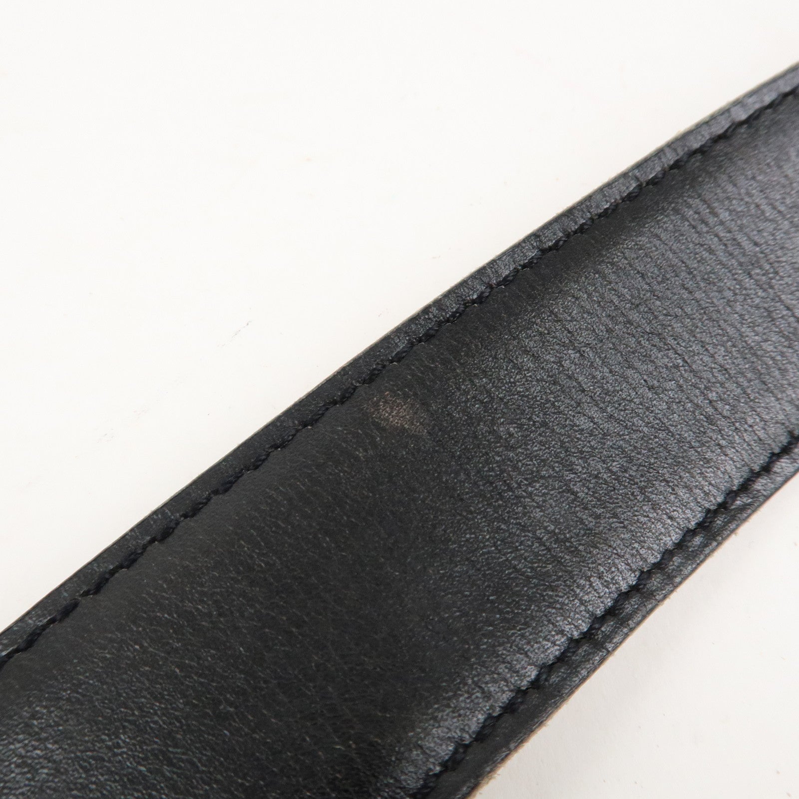 HERMES H Buckle Reversible Box Calf Constance Belt X Stamped Black Used