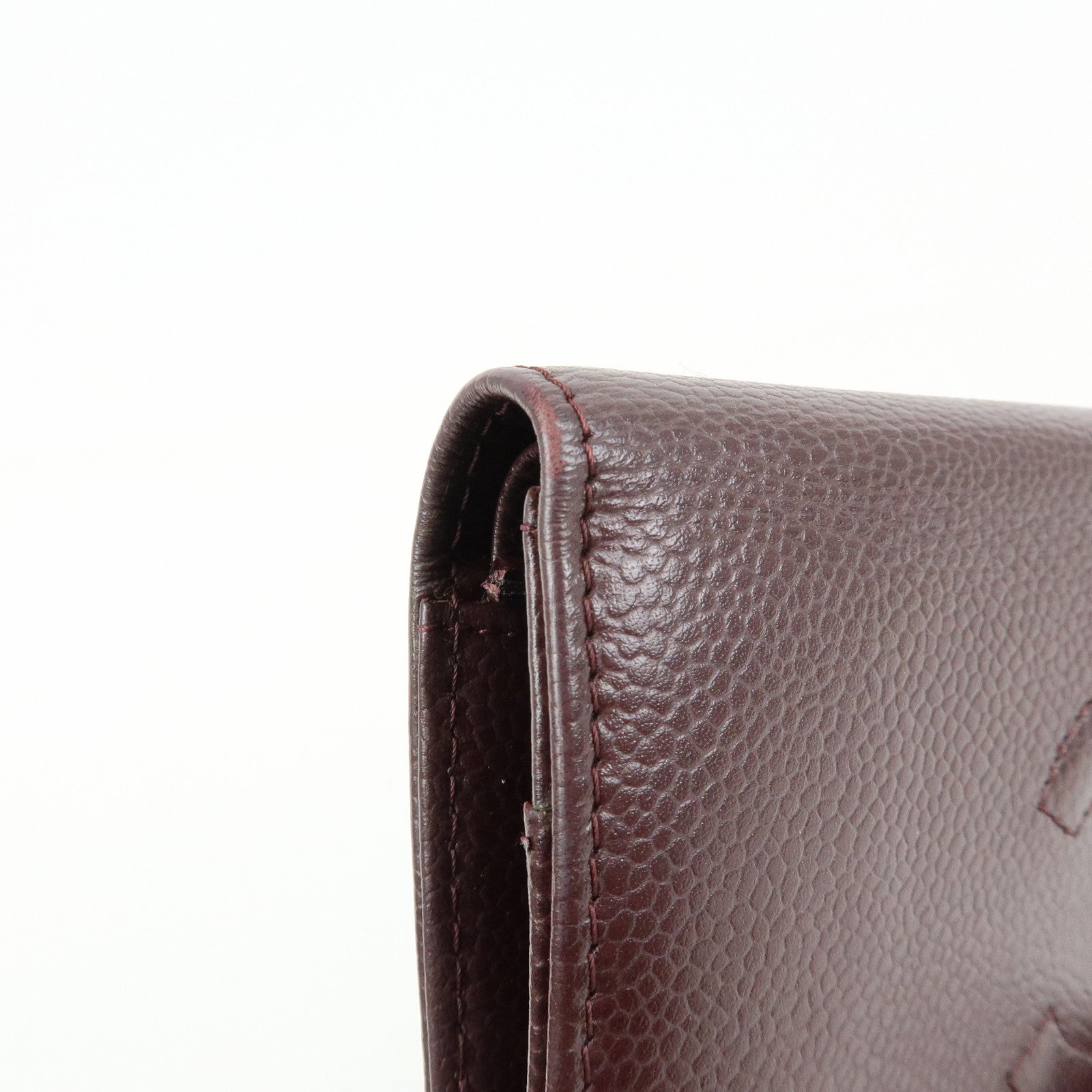 CHANEL COCO Mark Caviarskin Flap Bi-fold Long Wallet Brown
