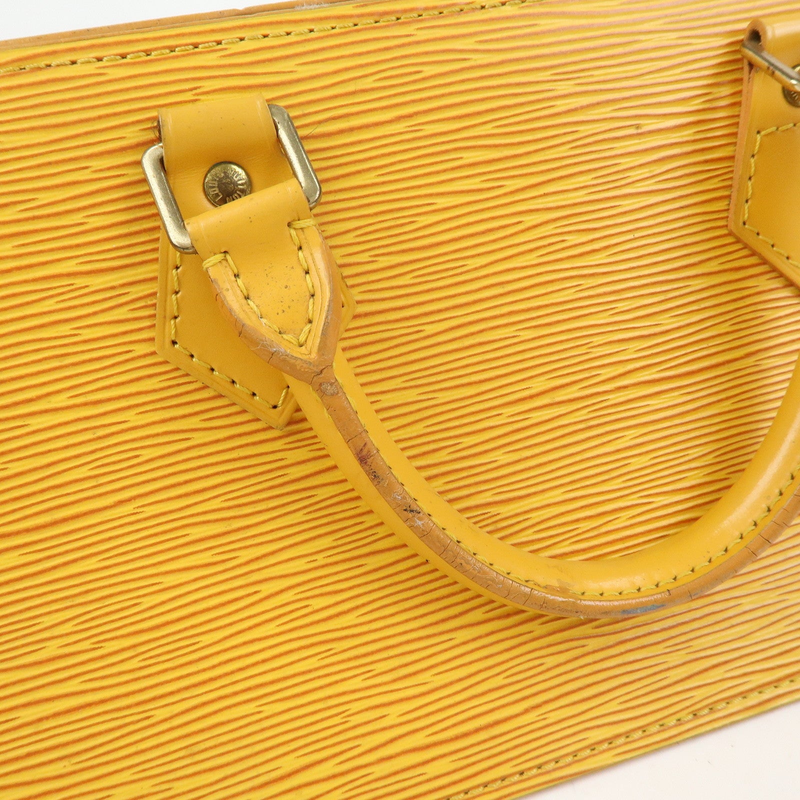 Louis Vuitton Epi Sac Triangle Hand Bag Tassili Yellow M52099