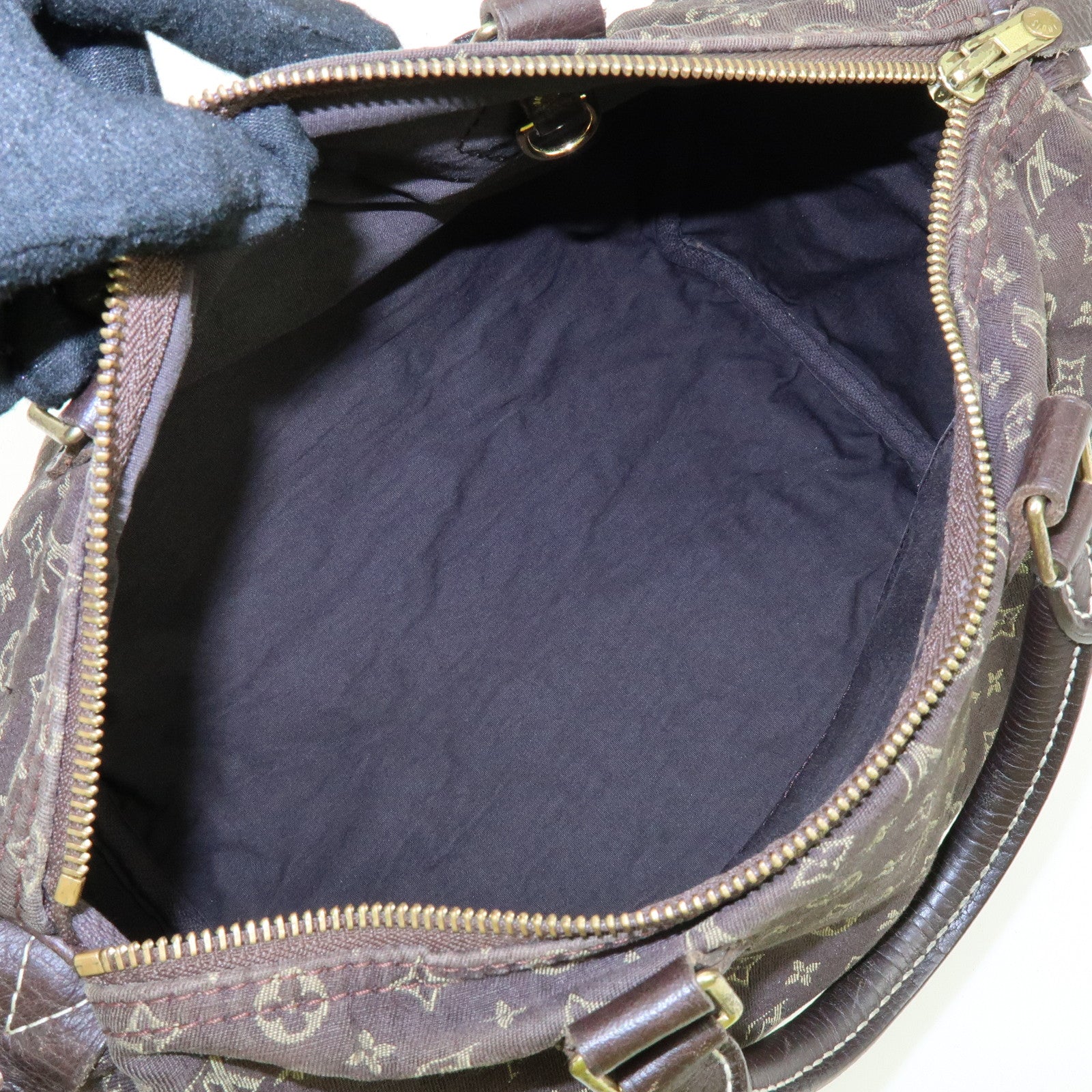 Louis Vuitton Monogram Mini Lin Speedy 30 Boston Bag Ebene M95224