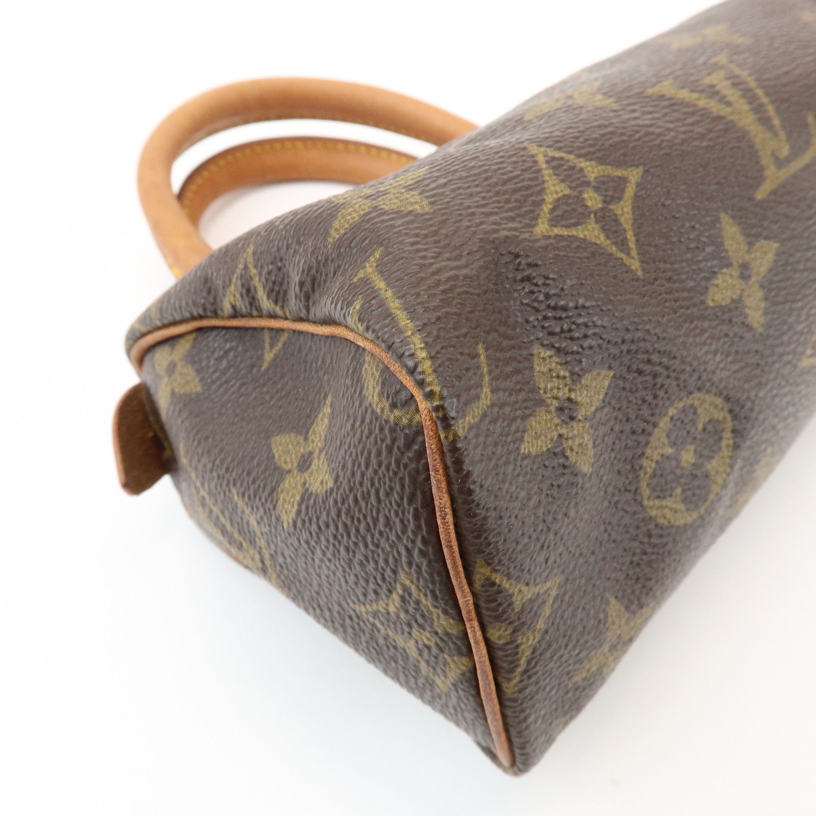 Louis Vuitton Monogram Mini Speedy Hand Bag & Strap Brown M41534