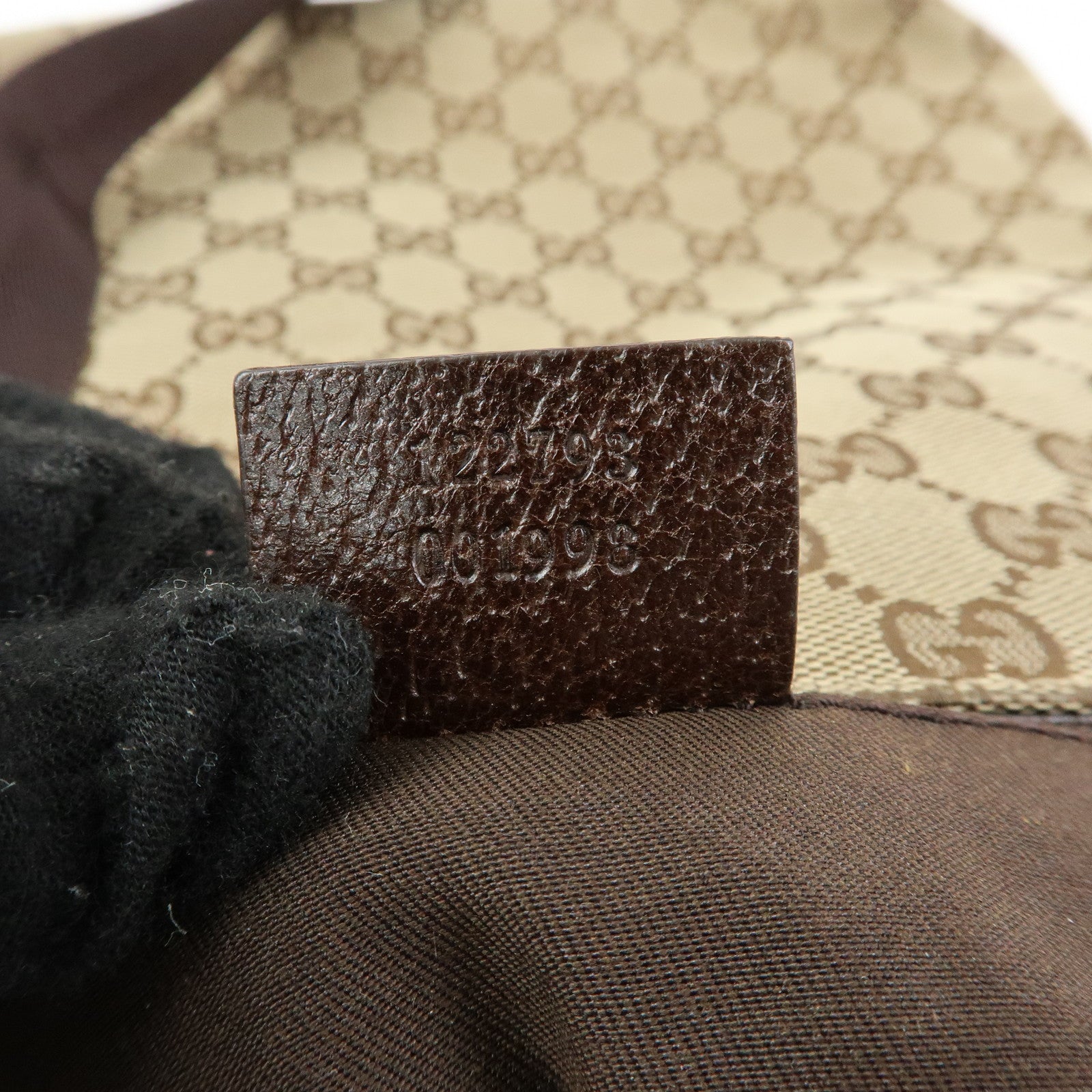 GUCCI GG Canvas Leather Shoulder Crossbody Bag Beige Brown 122793