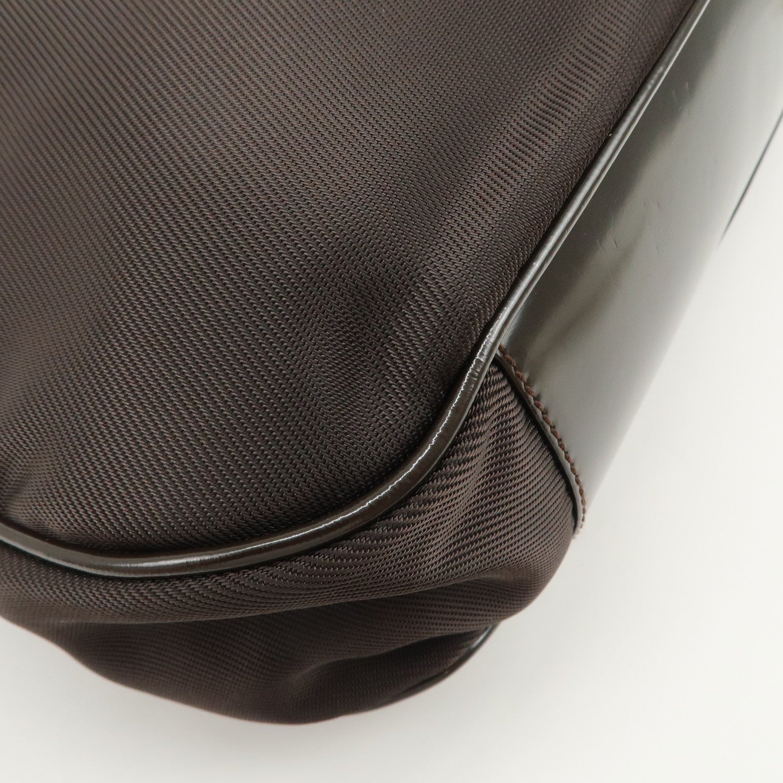 GUCCI Bamboo Nylon Leather 2Way Bag Hand Bag Shoulder Bag 001・2404