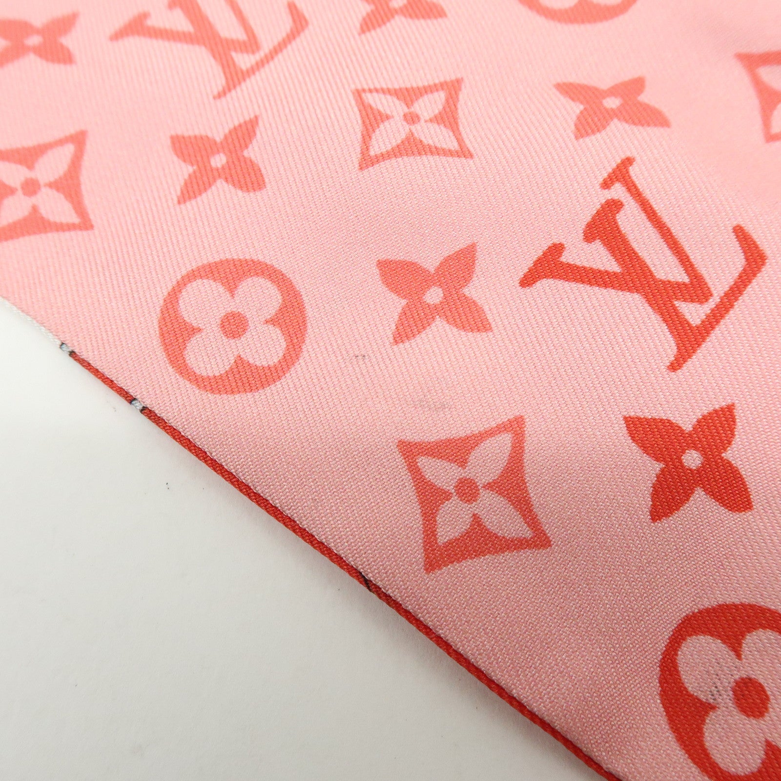 Louis Vuitton Monogram Silk 100% Bandeau My LV Tags Scarf M77677