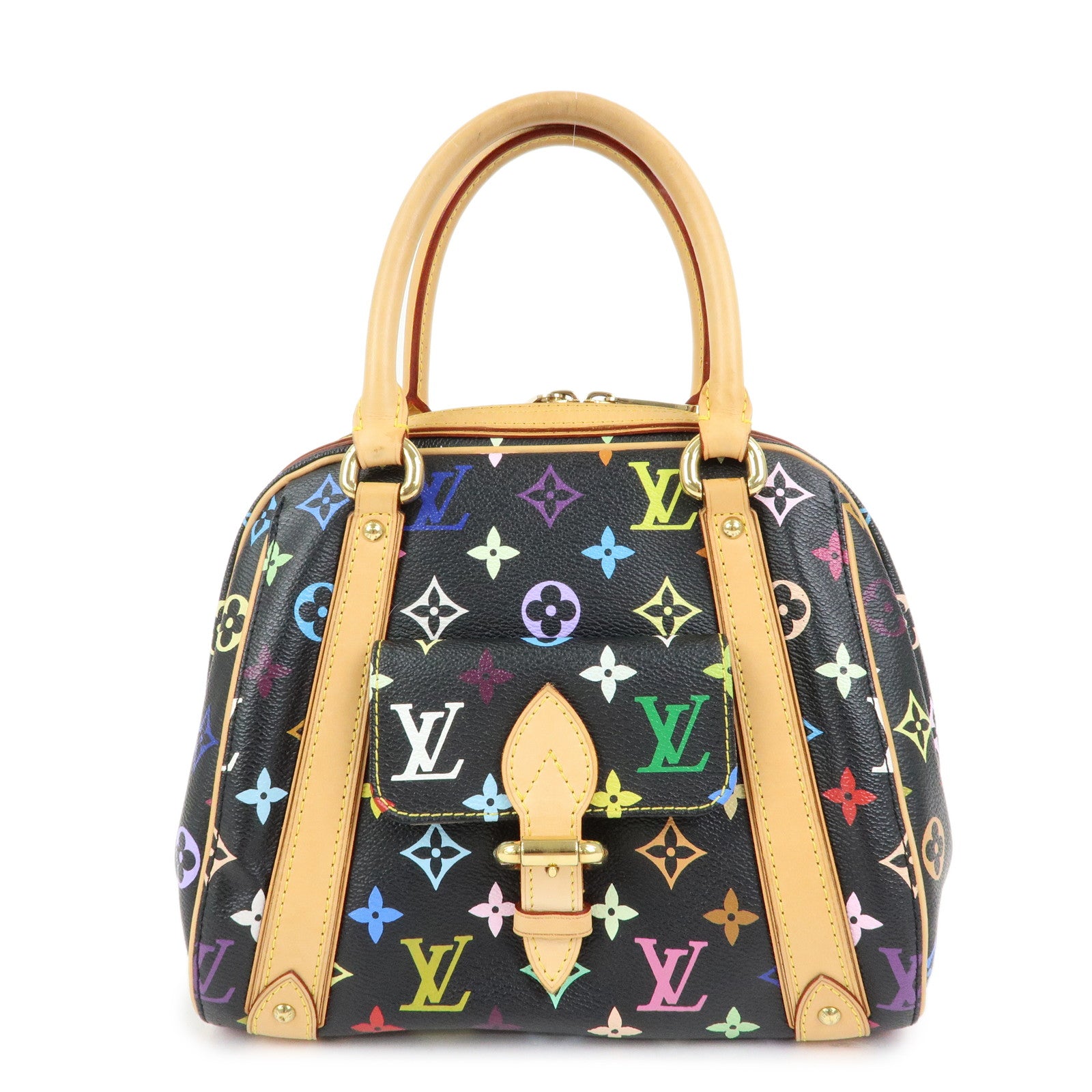 Louis Vuitton Monogram Multicolor Priscilla Hand Bag Noir M40097