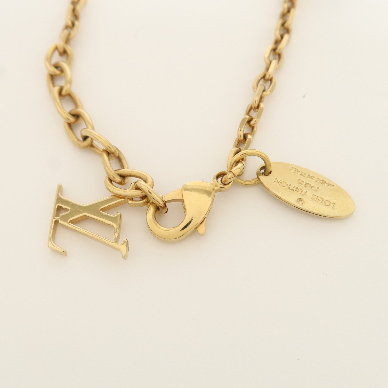 Louis Vuitton Monogram Bracelet Gamble Metal Bracelt Gold M65209