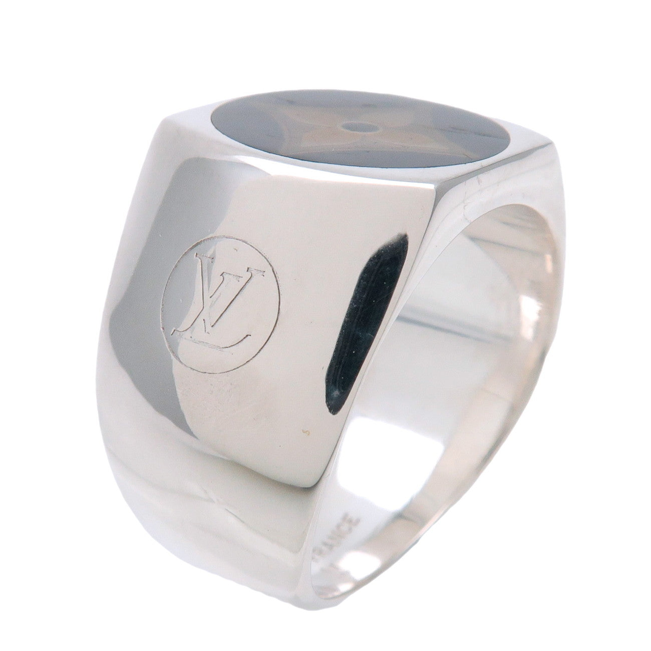 Louis Vuitton Bague Fluer de Monogram Ring M Silver M65496 US9.5