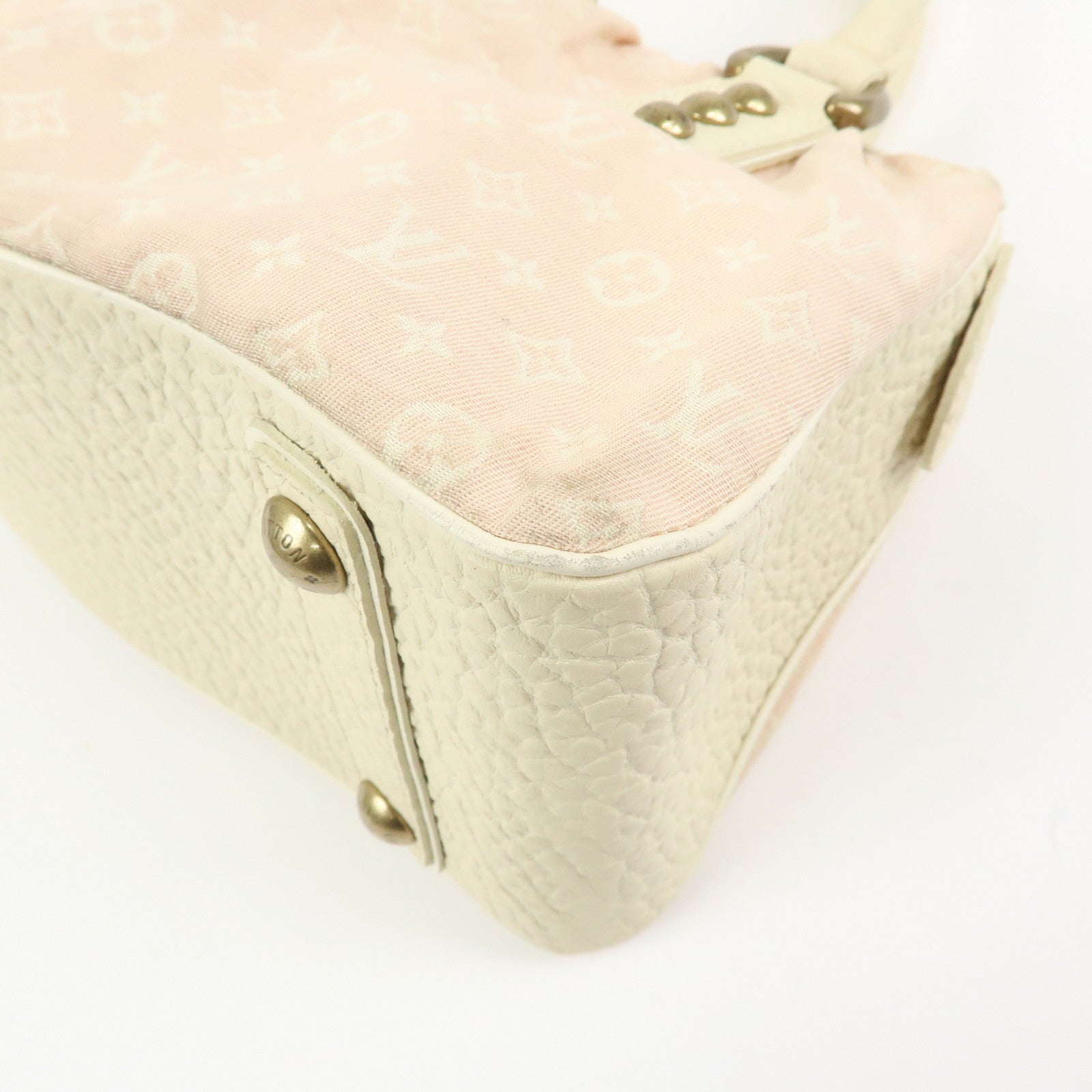 Louis Vuitton Monogram Mini Lin Trapes PM Hand Bag Rose M40062