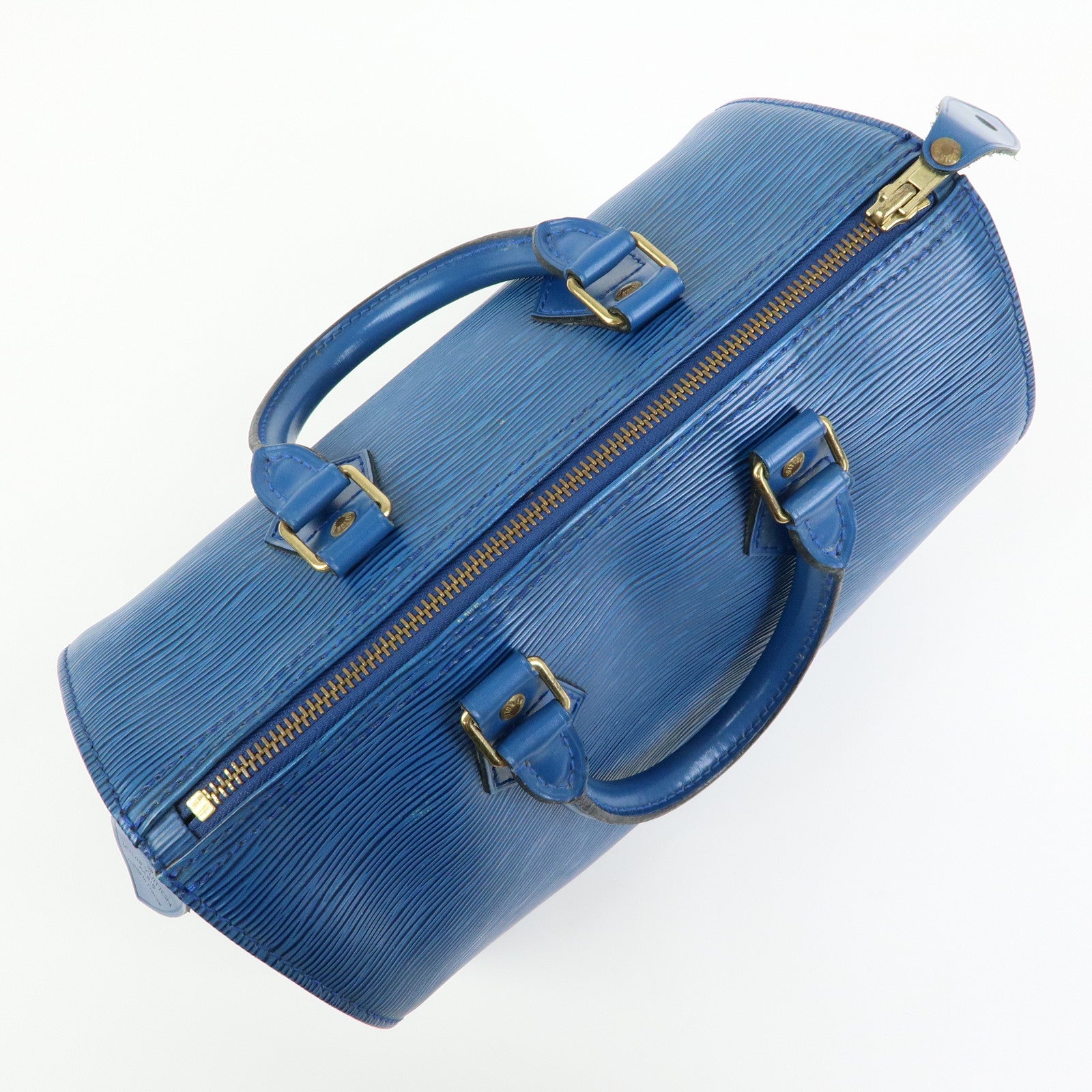 Louis Vuitton Epi Speedy 25 Hand Bag Boston Bag Toledo Blue M43015