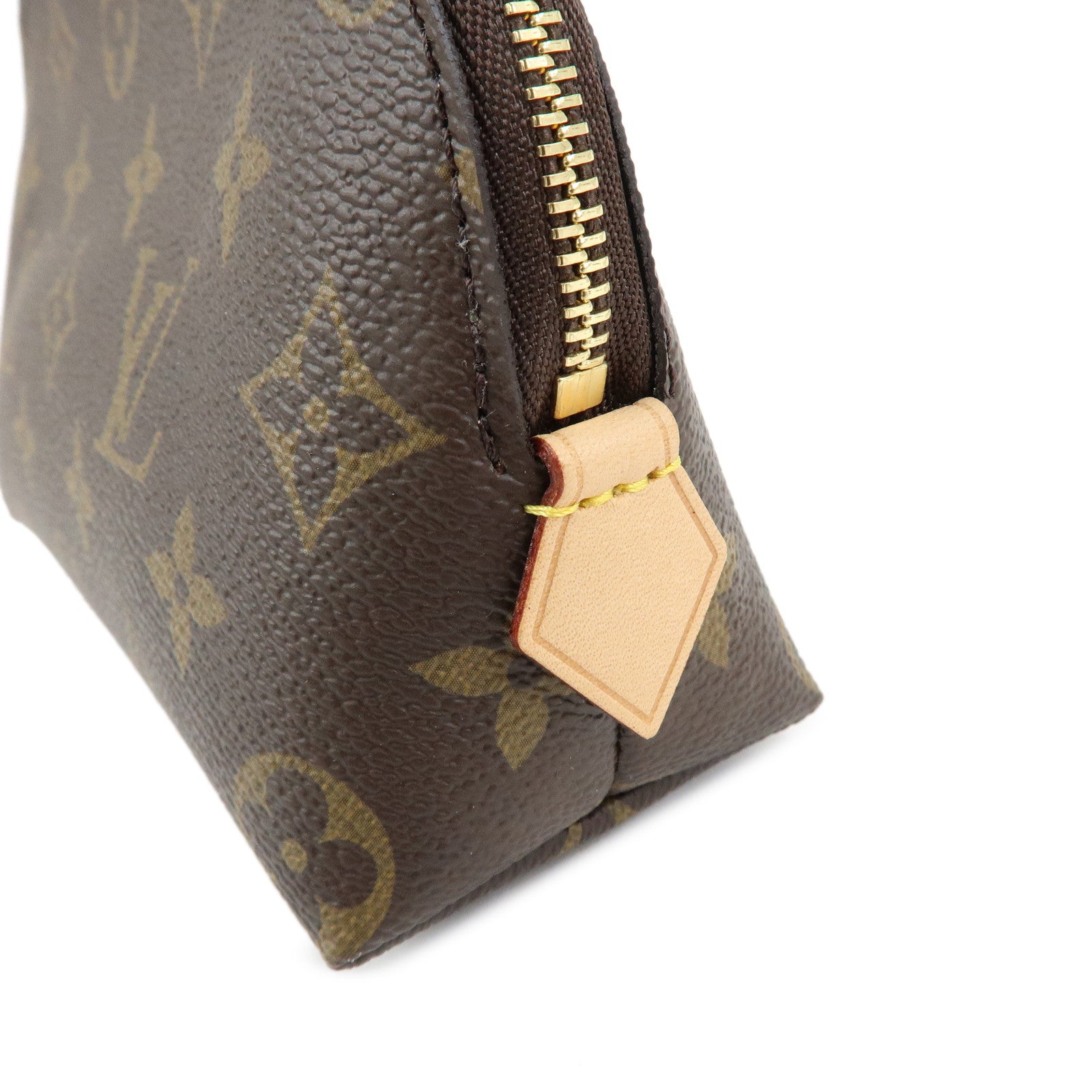Louis Vuitton Monogram Pochette Cosmetic PM Pouch Brown M47515