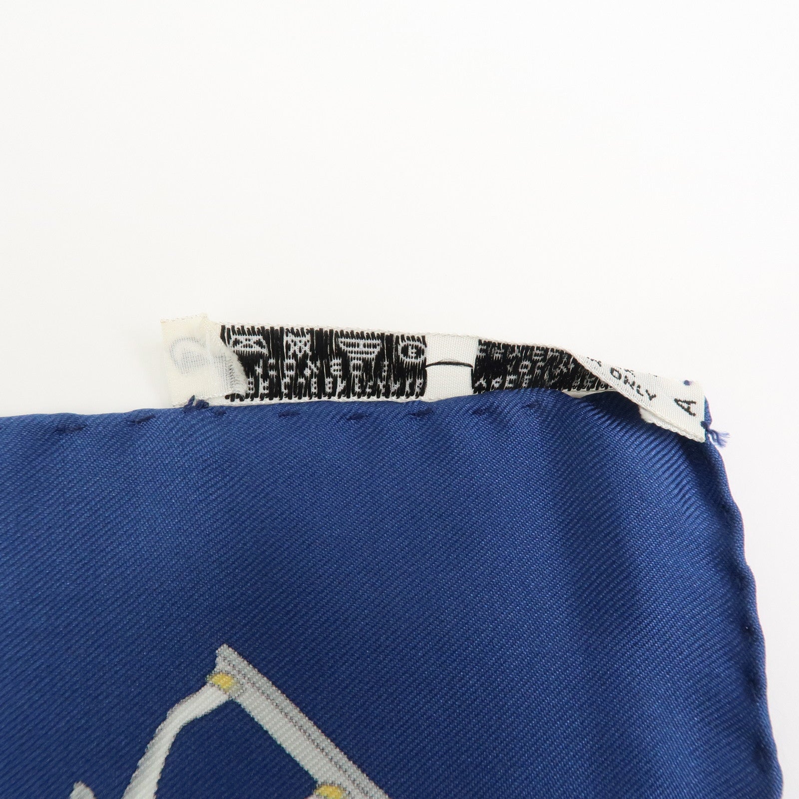 HERMES Carre 90 Silk 100% Scarf Les Artificiers Navy Yellow