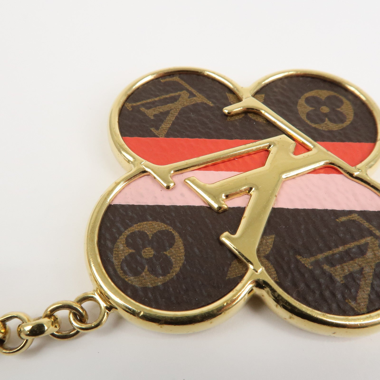 Louis Vuitton Monogram Porte Cles Into The Flower Key Chain M37356 Used