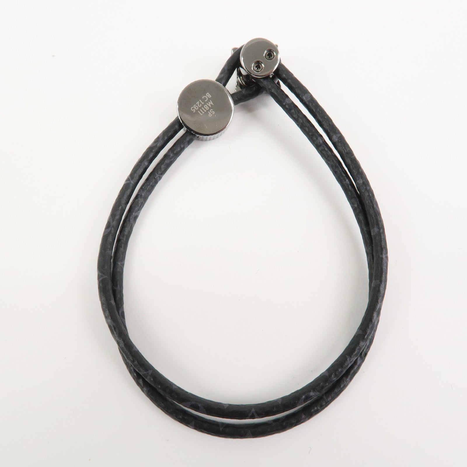 Louis Vuitton Monogram Eclipse Catch It Canvas Bracelet Noir M8111