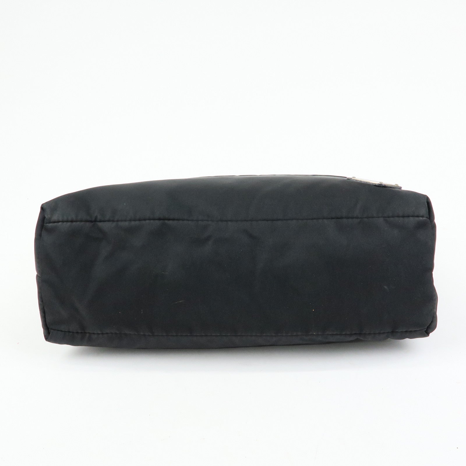 PRADA Triangle Logo Nylon Leather Shoulder Bag Crossbody Bag Black