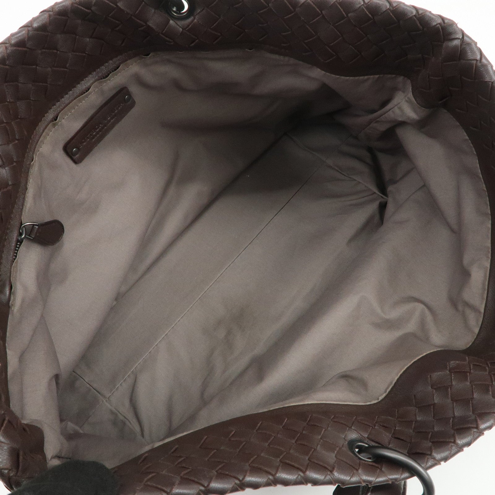 BOTTEGA VENETA Intrecciato Nappa Leather Tote Bag Hand Bag Brown