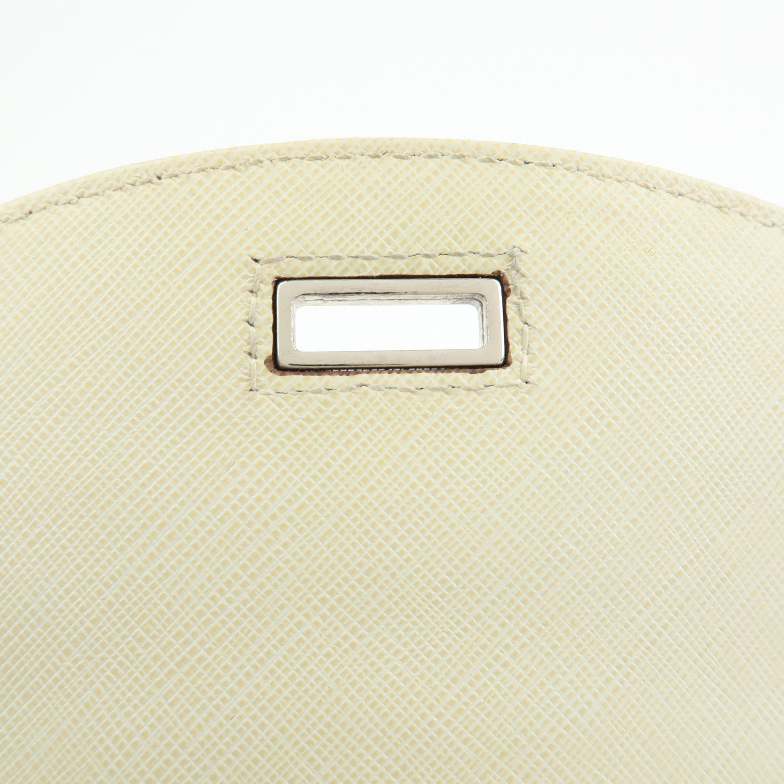 Ferragamo Gancini Leather Chain Shoulder Bag Crossbody Bag Ivory