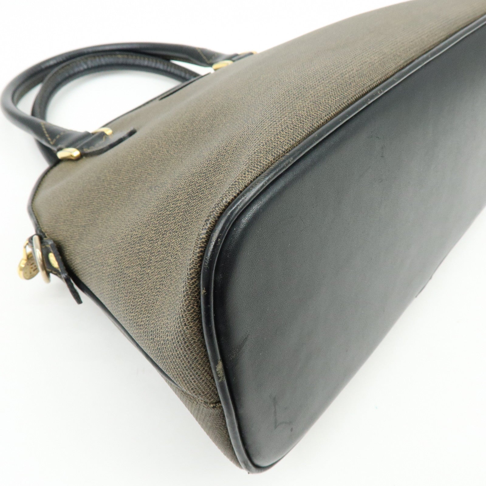 FENDI Leather 2Way Bag Hand Bag Shoulder Bag Crossbody Bag Brown