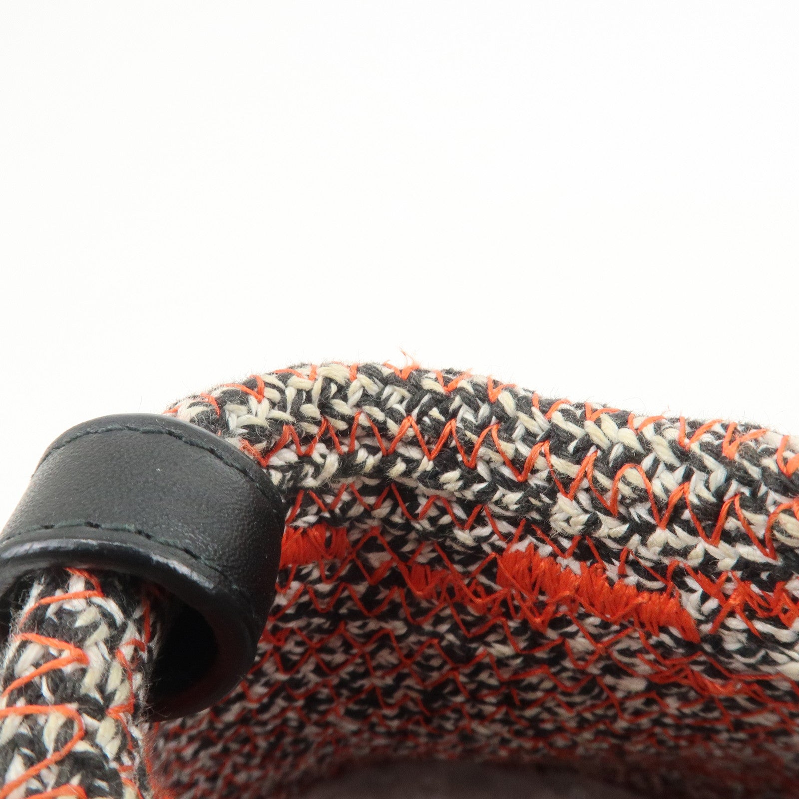 BALENCIAGA Zigzagger Canvas Leather 2Way Hand Bag Orange Black