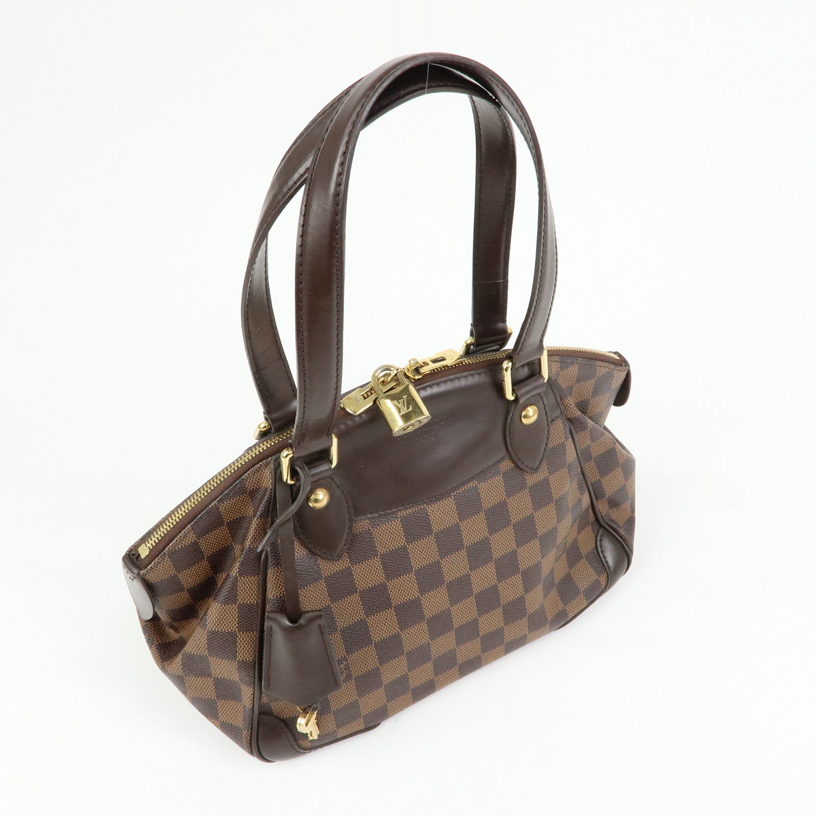 Louis Vuitton Damier Ebene Verona PM Hand Bag Brown N41117