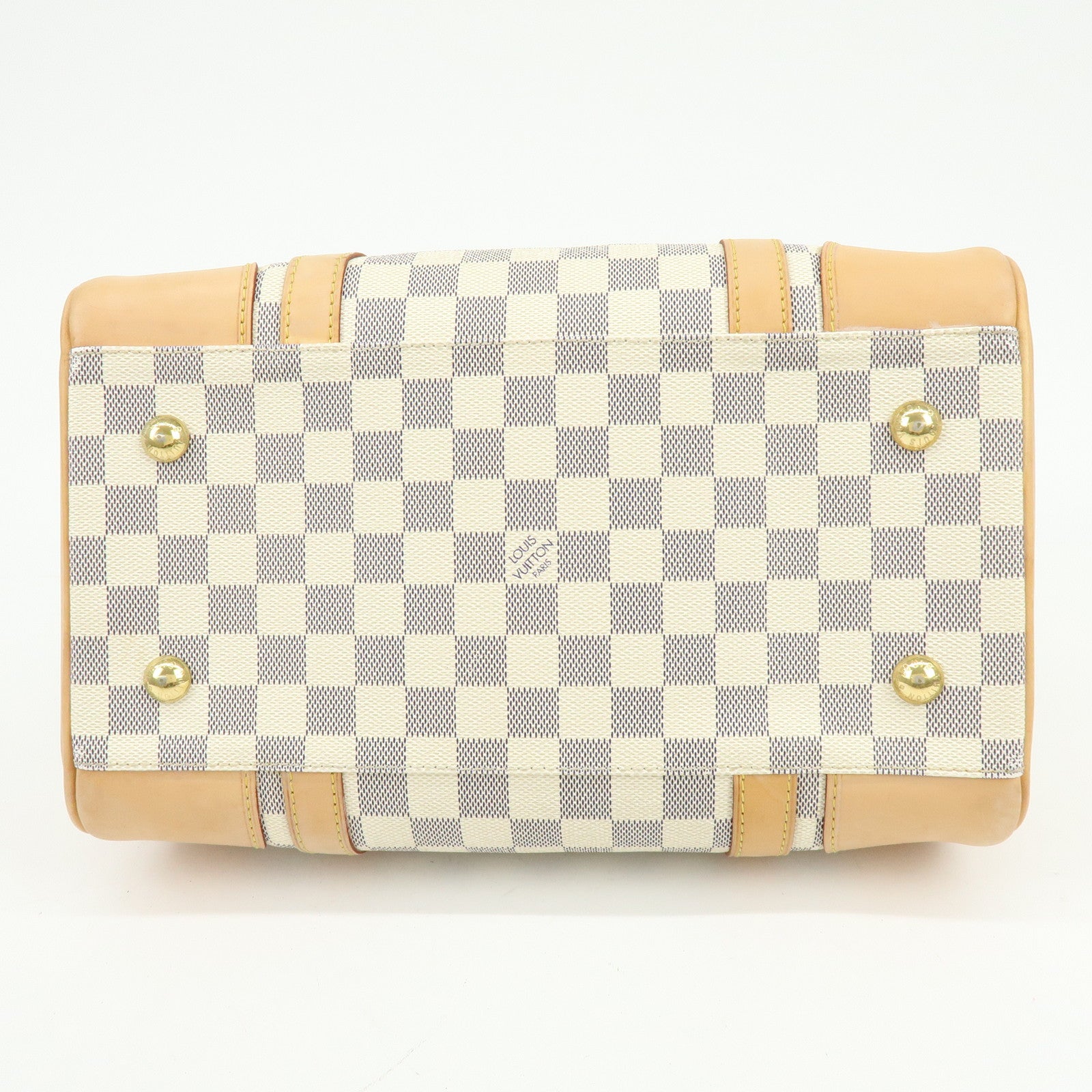 Louis Vuitton Damier Azur Leather Canvas Berkeley Hand Bag N52001