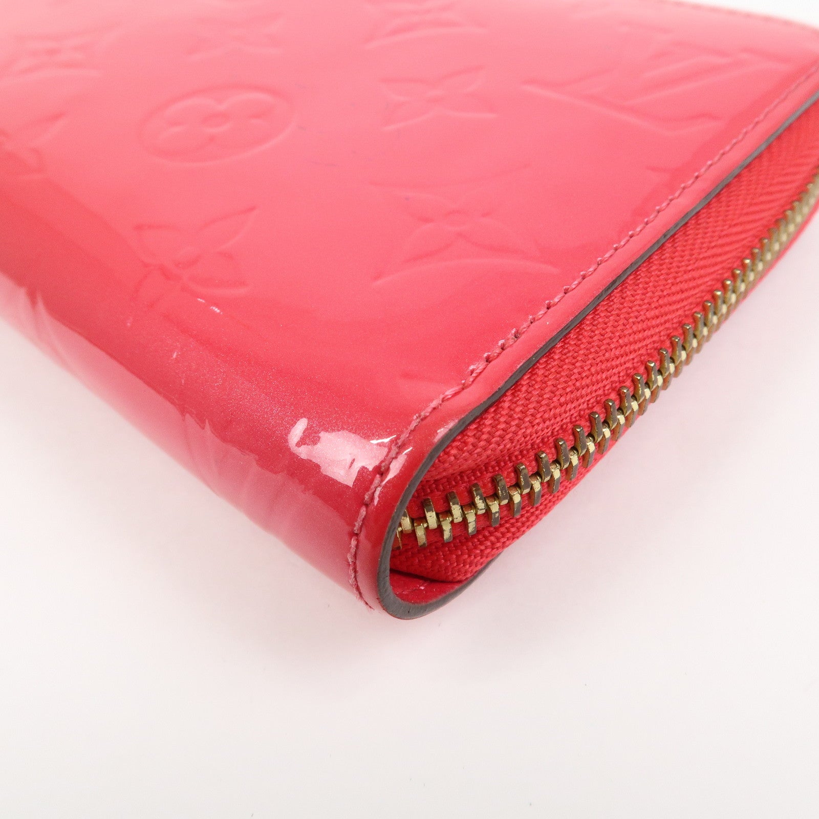Louis Vuitton Monogram Vernis Zippy Wallet Rouge Grenadine M91732