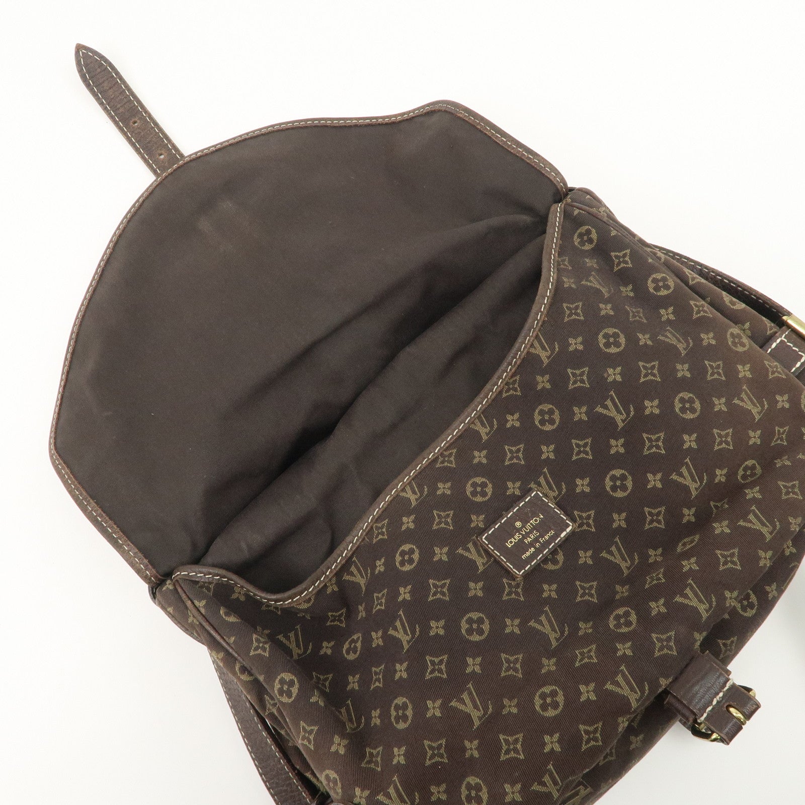 Louis Vuitton Monogram Mini Saumur 30 Hand Bag Brown Canvas Ｍ95227 Used
