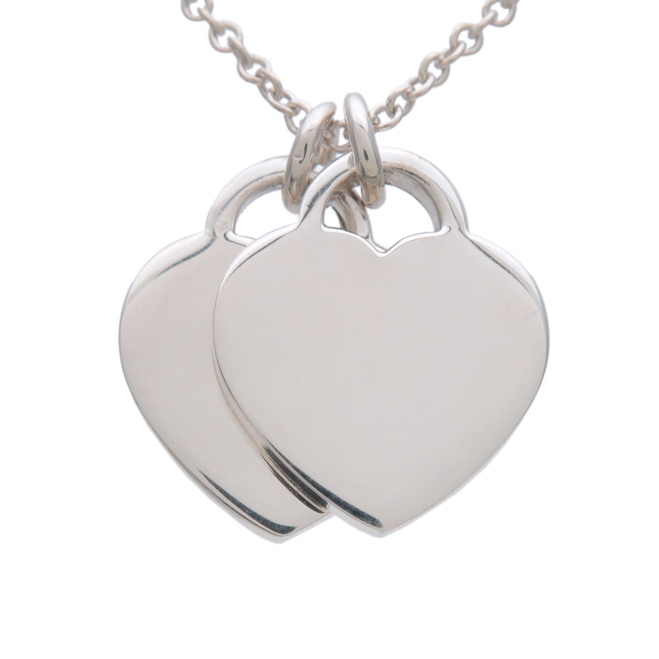 Tiffany & Co Return to Tiffany Mini Double Heart Tag Necklace SV925