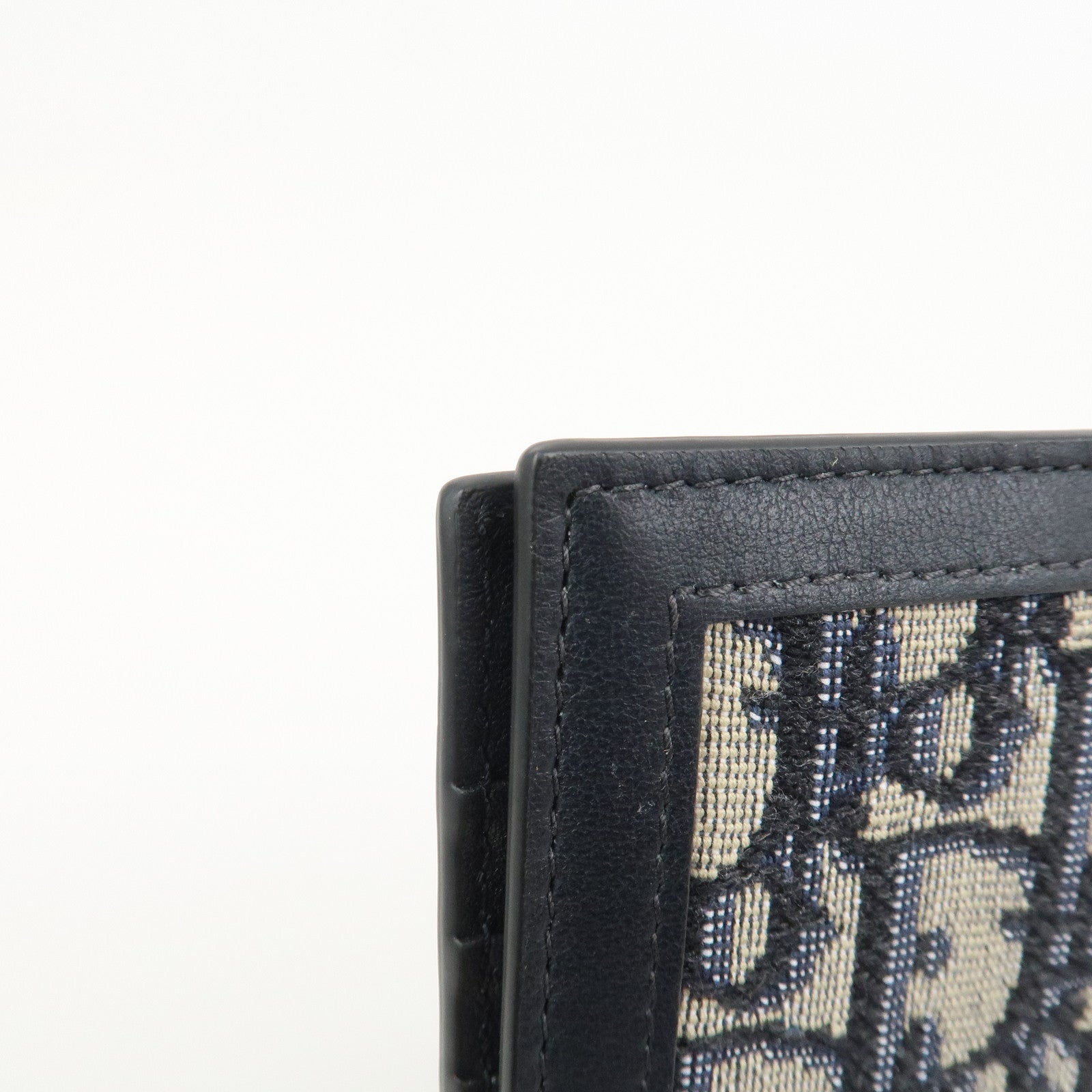 Christian Dior Trotter Jacquard Canvas Leather Card Passport Case