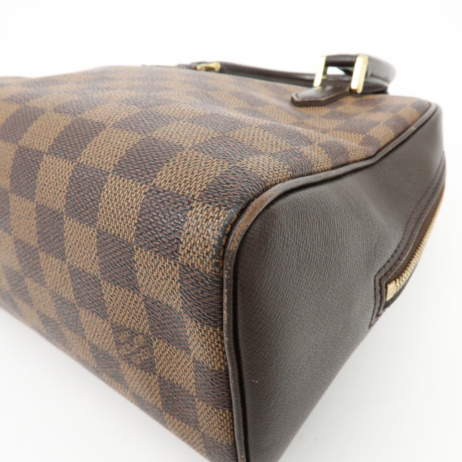 Louis Vuitton Damier Ebene Canvas Leather Brera Hand Bag N51150