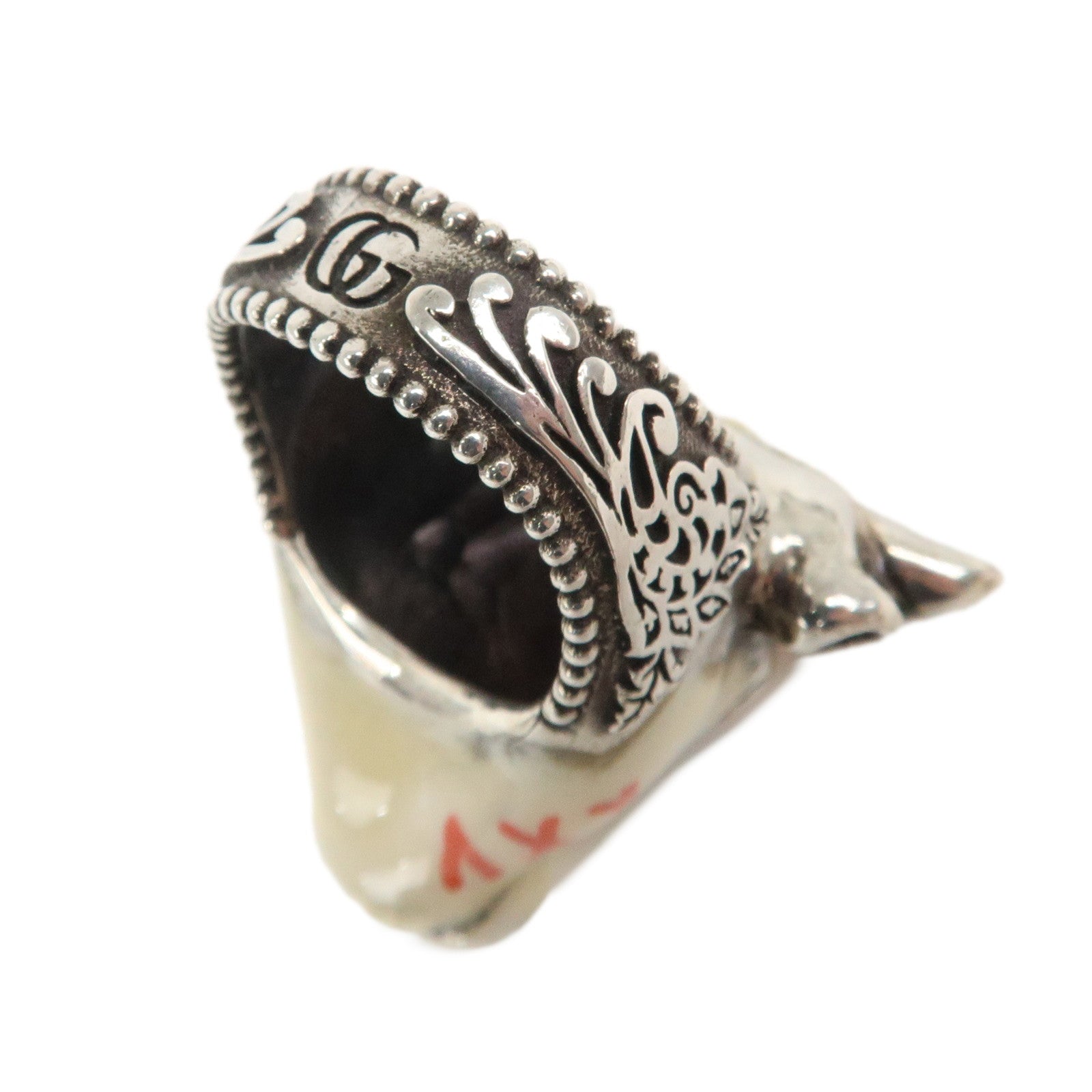 GUCCI Anger Forest Bull's Head Ring SV925 Silver #13 US6-6.5