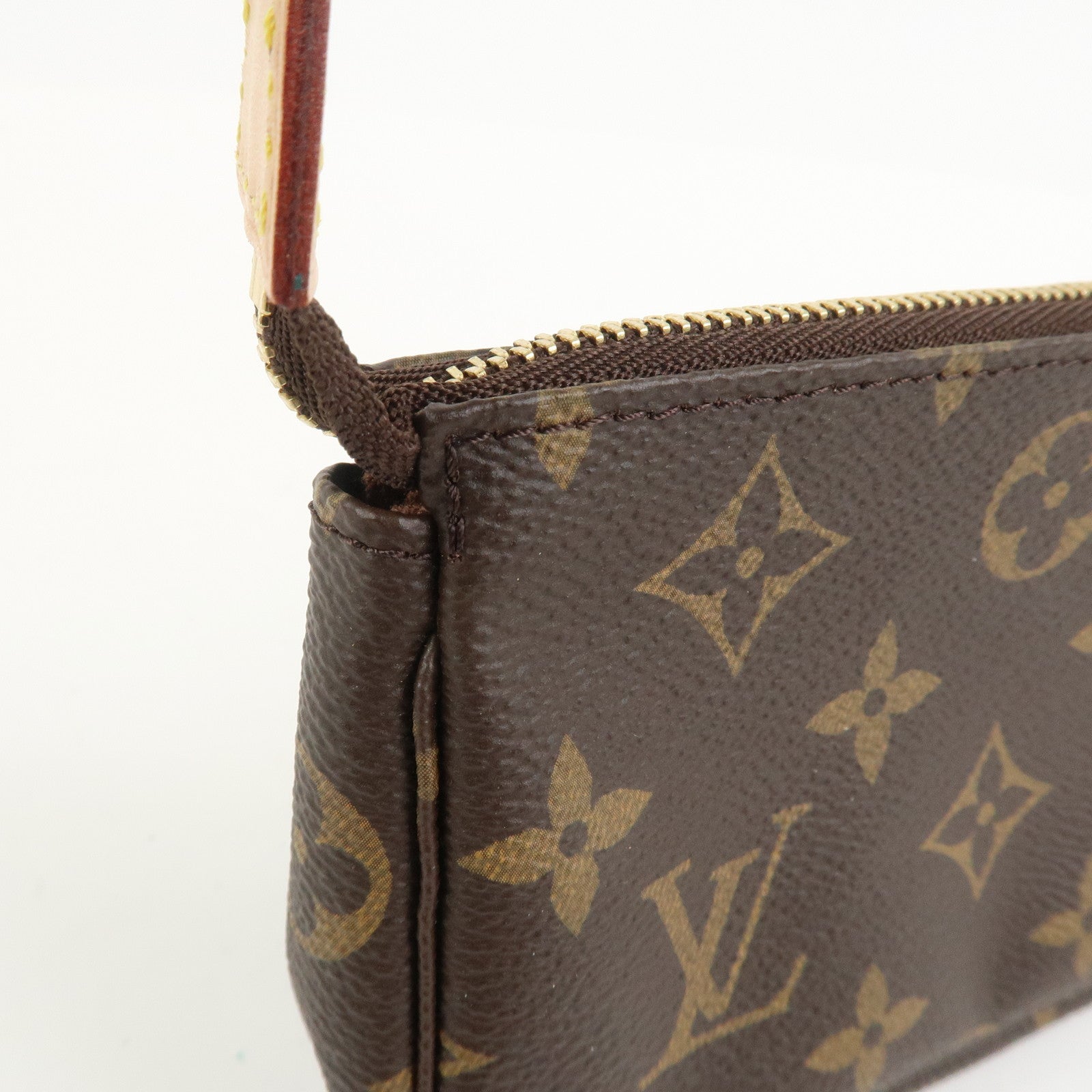 Louis Vuitton Monogram Mini Pochette Accessoires Hand Bag M58009