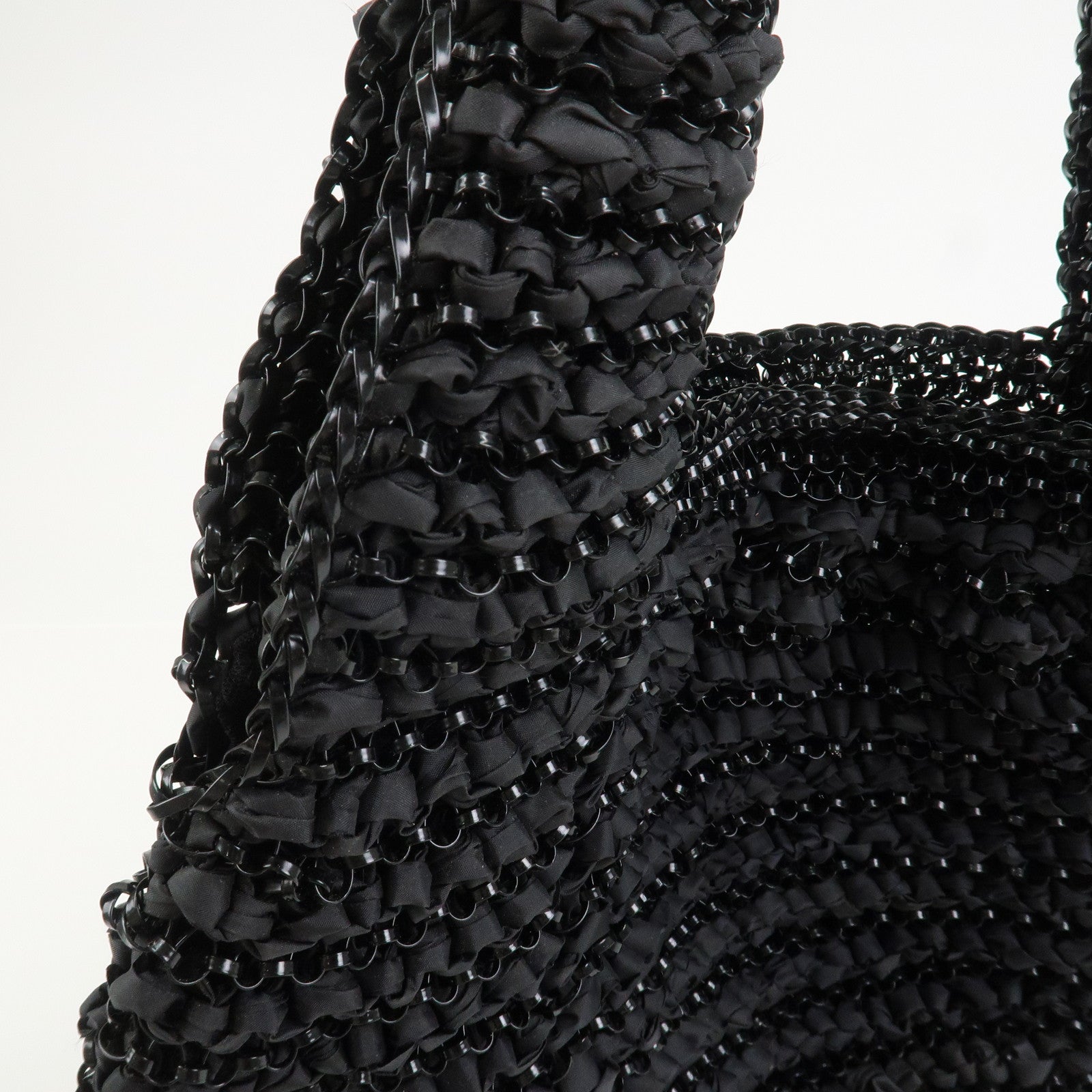 ANTEPRIMA PVC Nylon Hand Bag Shoulder Bag Black