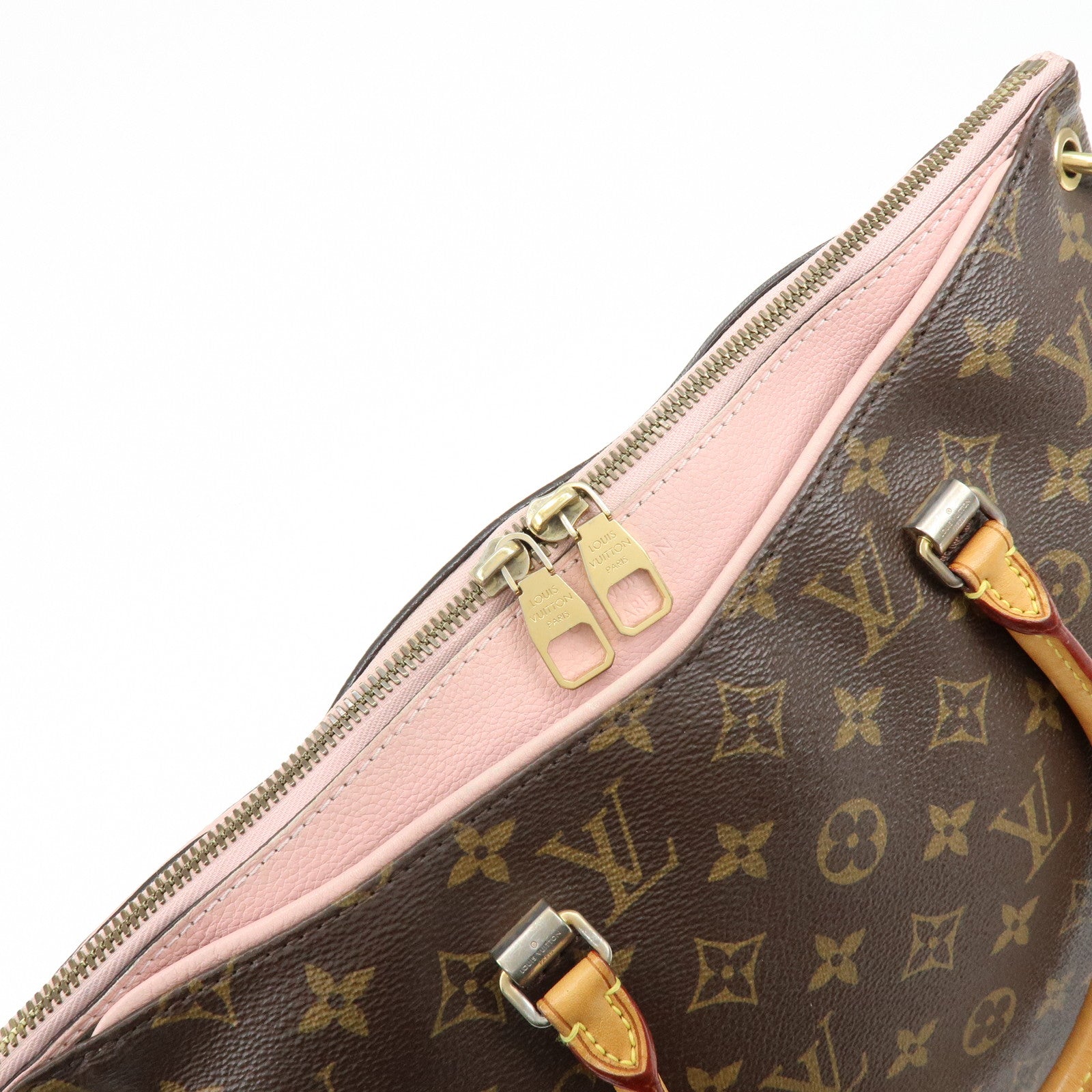 Louis Vuitton Monogram Pallas 2Way Bag Brown Rose Ballerine M40468