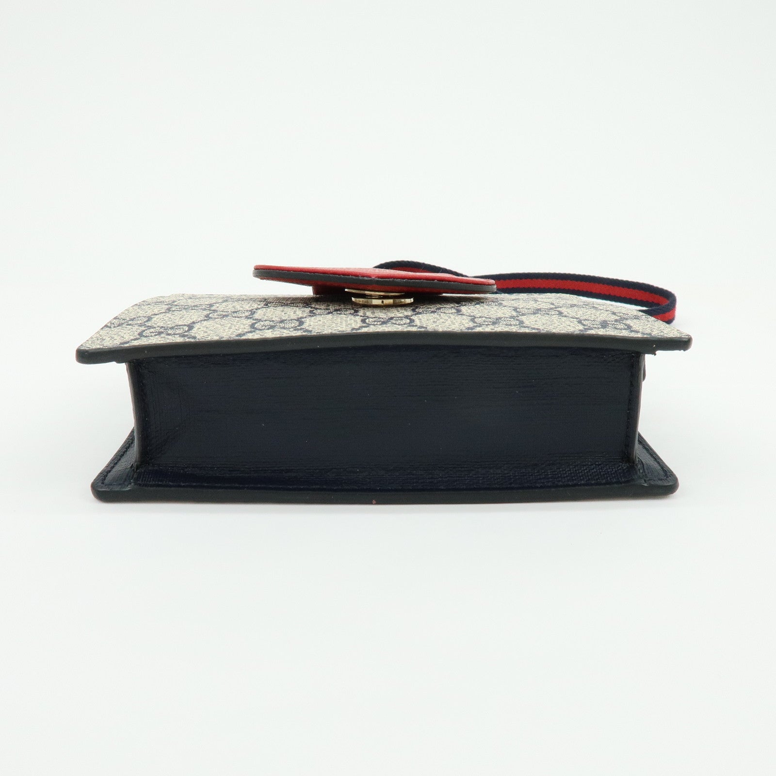 GUCCI Sherry Heart GG Supreme Shoulder Bag Beige Navy 293830