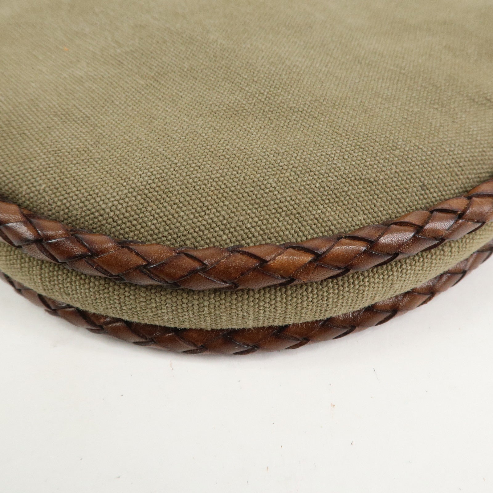 GUCCI Bamboo Canvas Leather Shoulder Bag Hand Bag Brown 109128