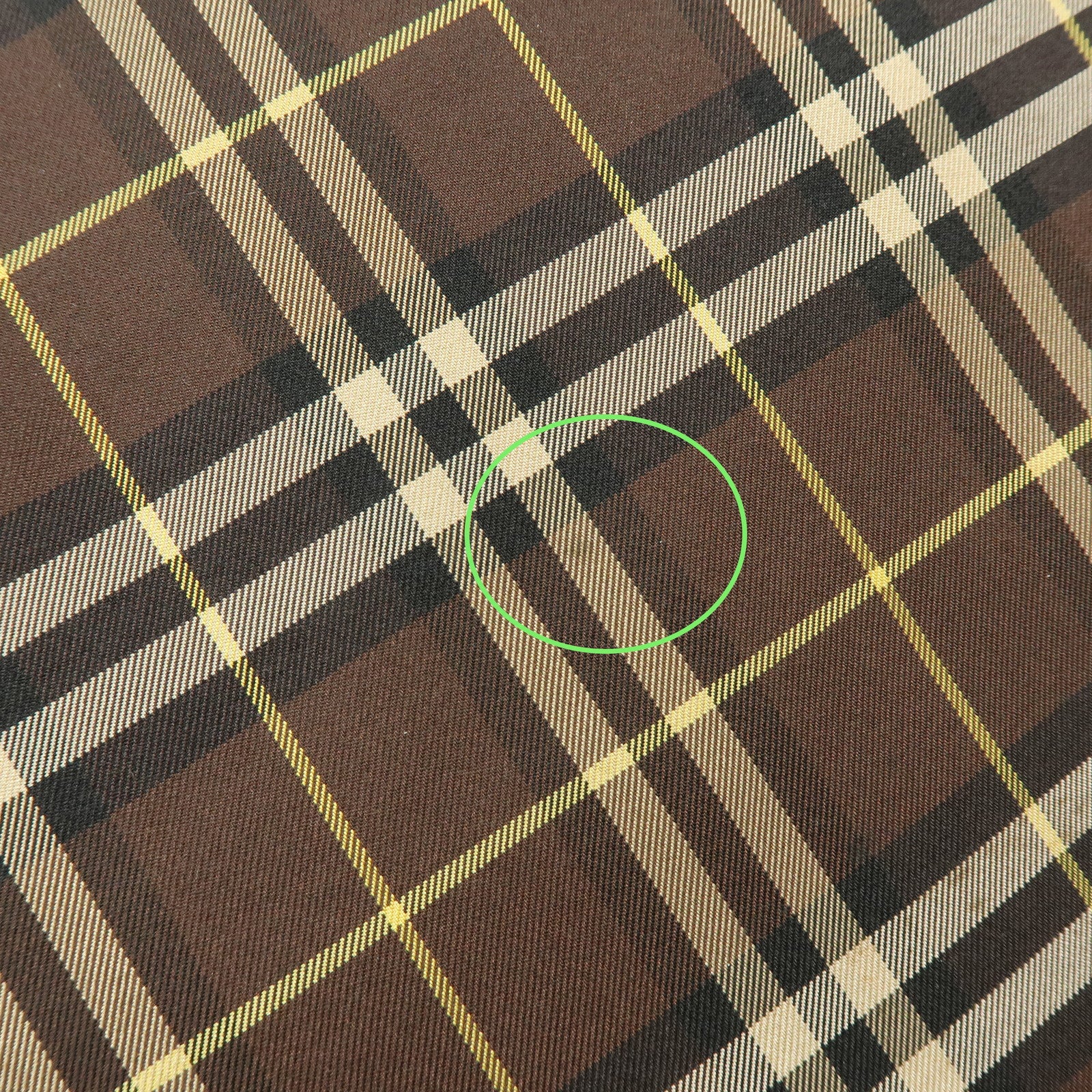 BURBERRY Blue Label Canvas Leather Plaid Tote Bag Hand Bag Brown