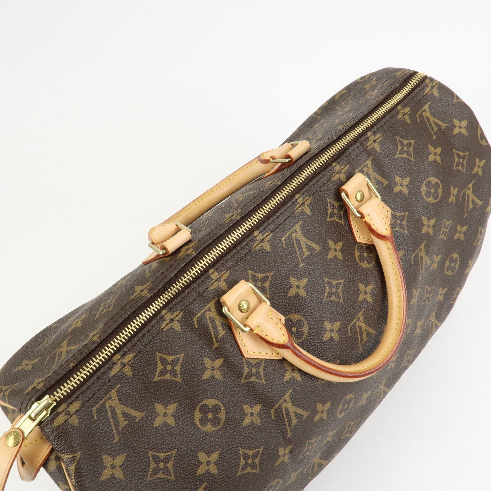 Louis Vuitton Monogram Speedy 40 Hand Bag Boston Bag Brown M41522