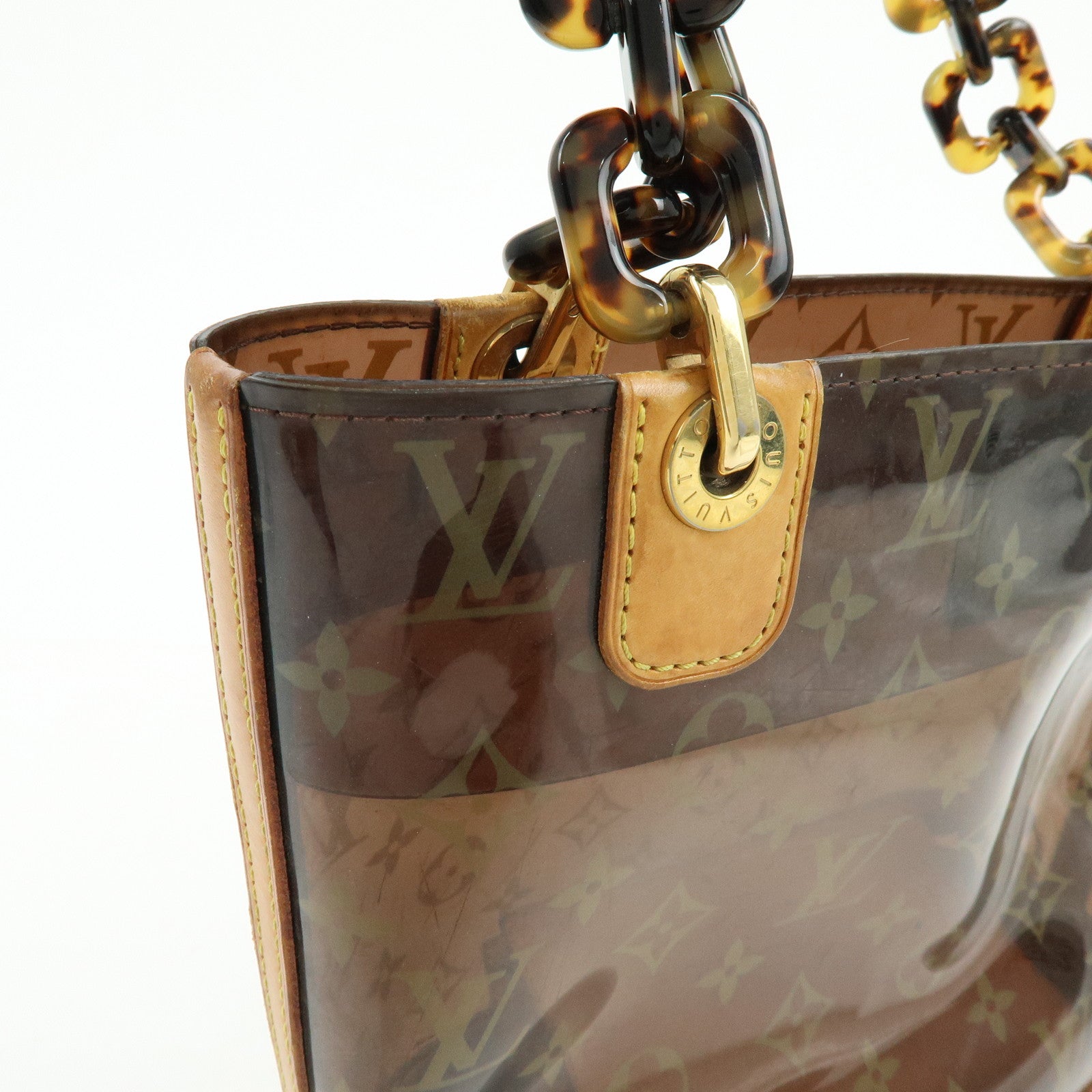 Louis Vuitton Monogram Cabas Ambre PM Tote Bag Clear Brown M92502
