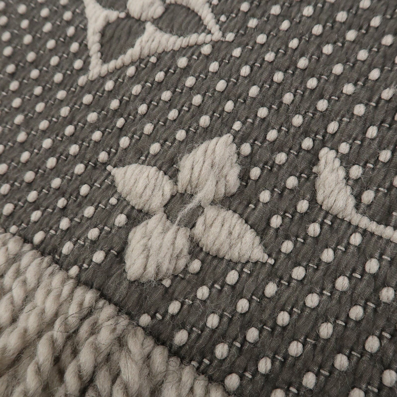 Louis Vuitton Echarpe Logomania Wool Silk Scarf Gray 413287