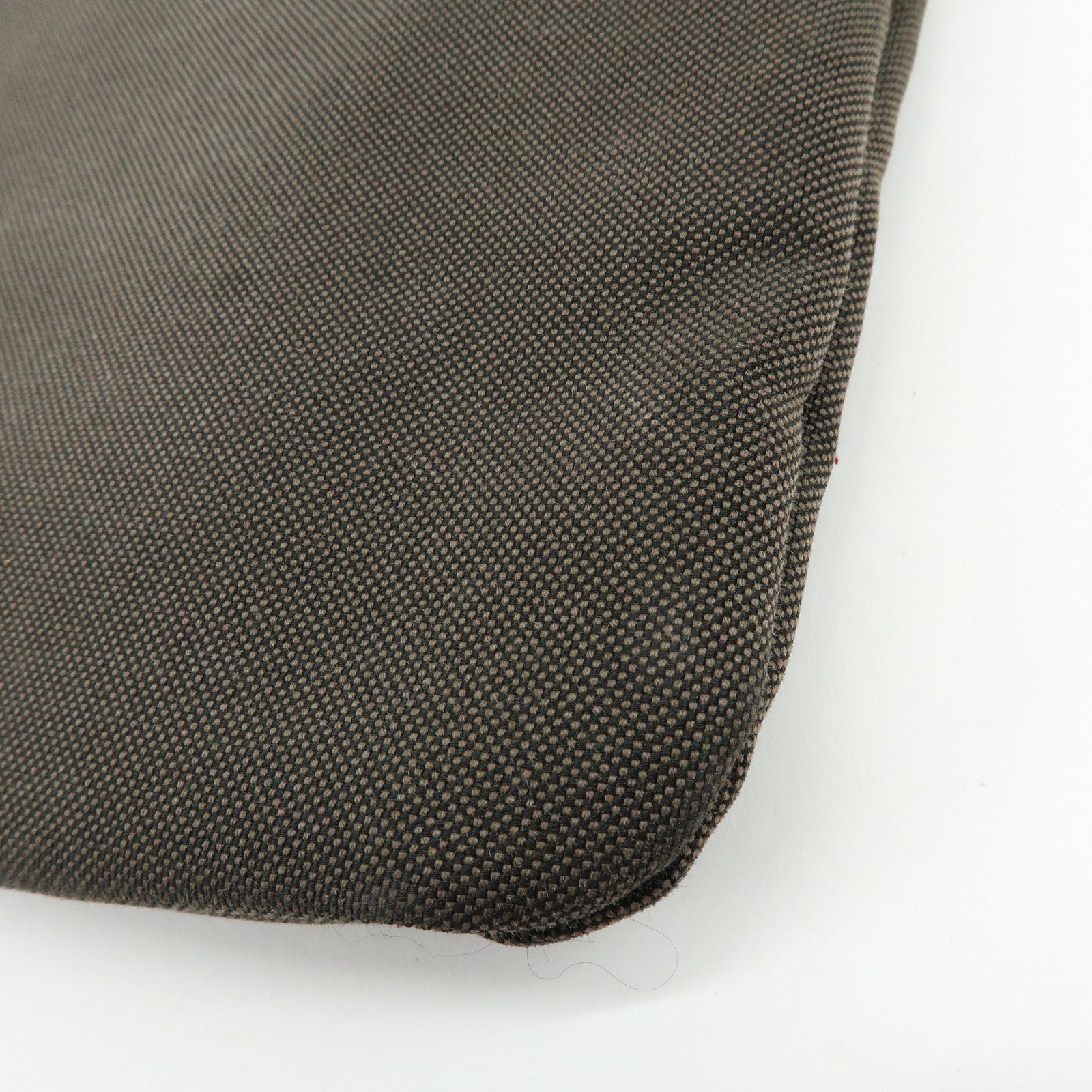 PRADA Logo Jacquard Leather Shoulder Bag Crossbody Bag Dark Brown