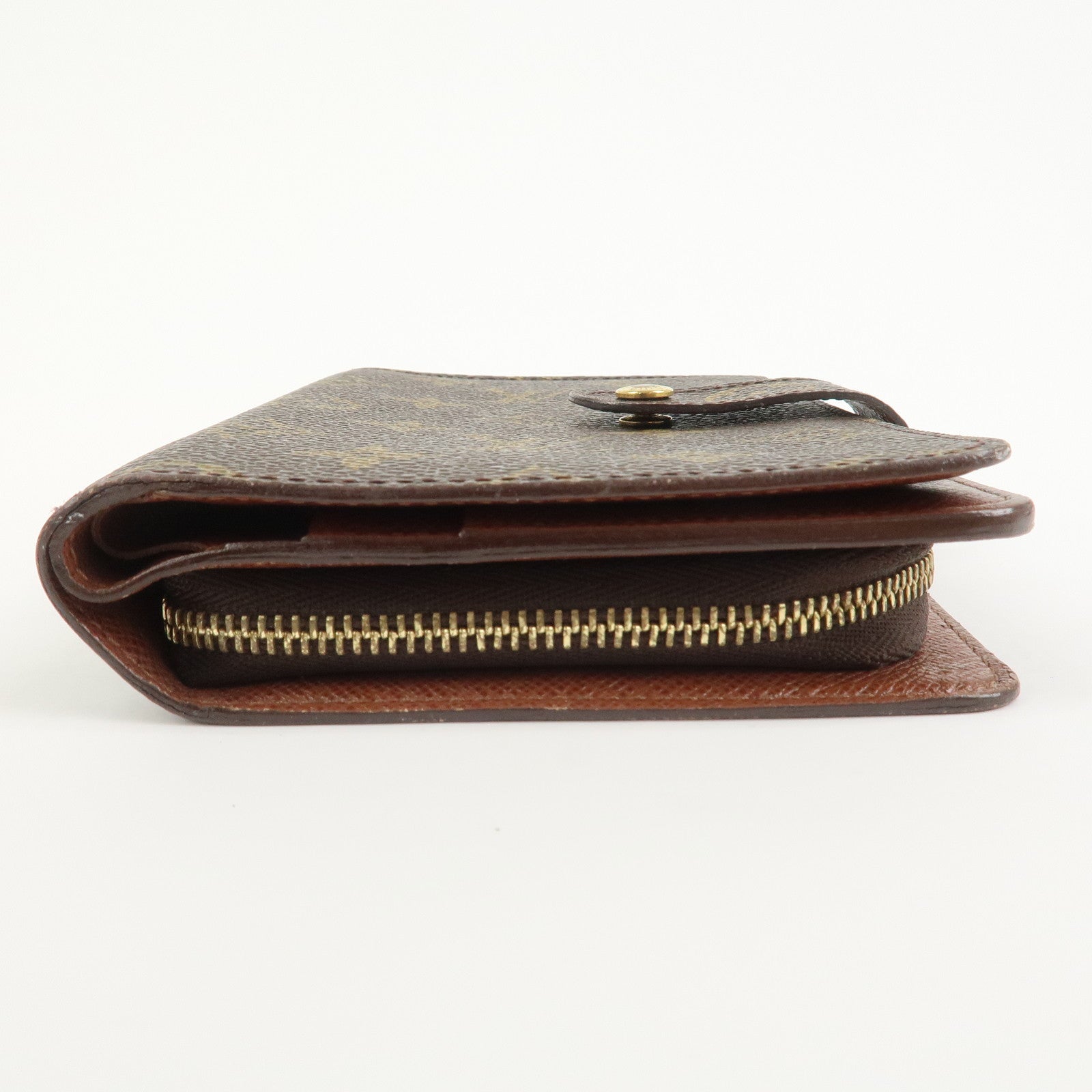 Louis Vuitton Monogram Porte Papier Zip Wallet Brown M61207