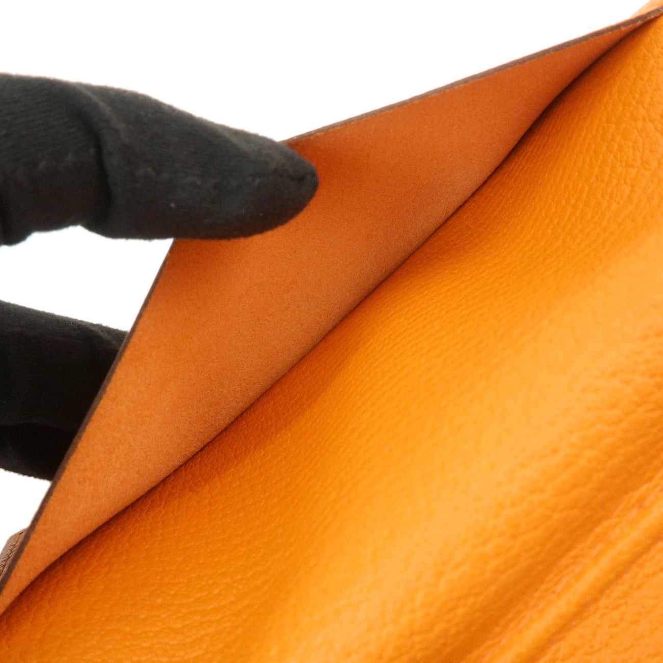 HERMES Leather N Stamped Agenda Mini Planner Cover Orange