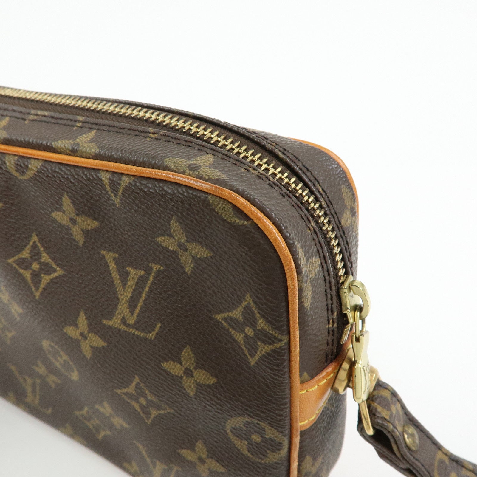 Louis Vuitton Monogram Marly Dragonne GM Clutch Bag Brown M51825