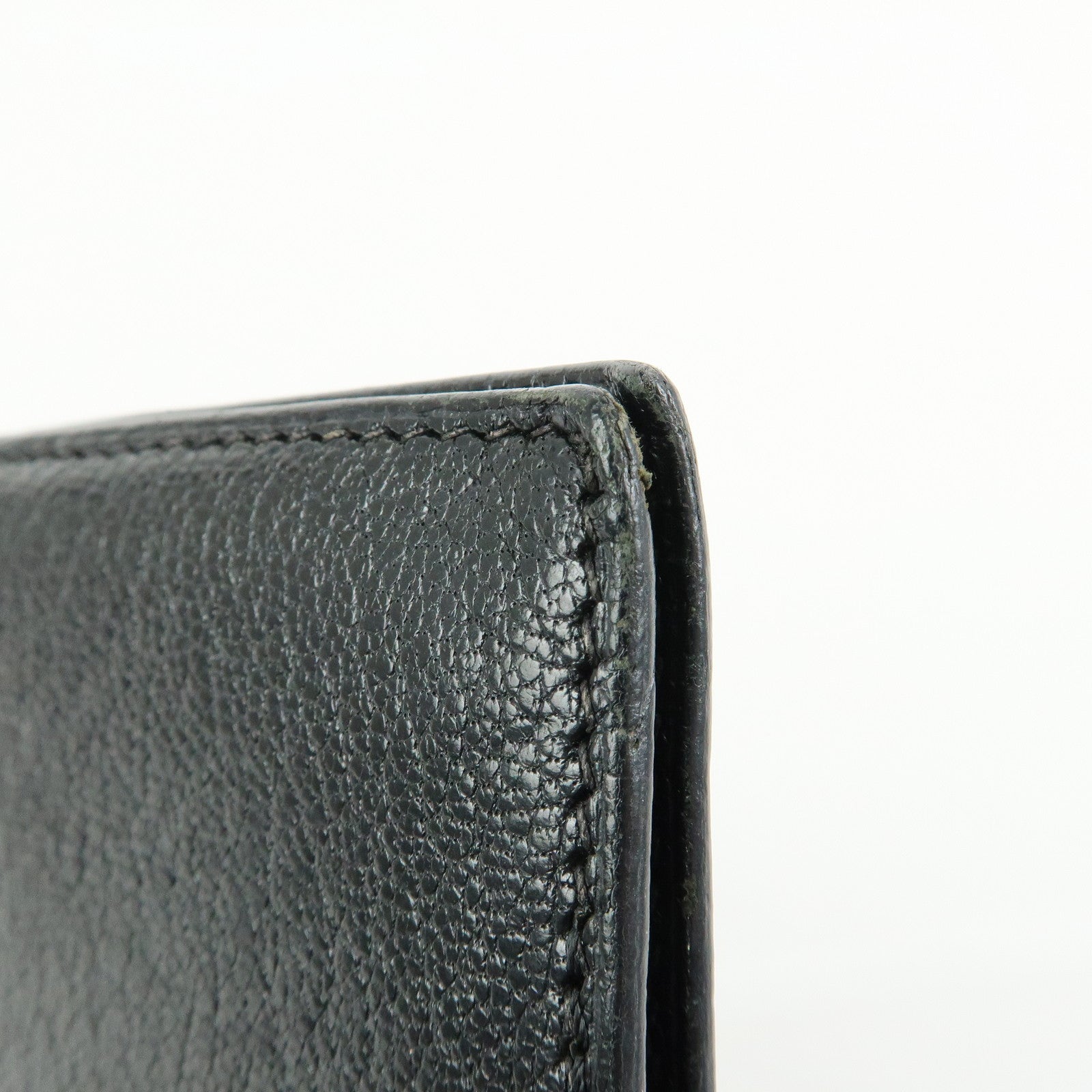 HERMES Bﾃｩarn Classic Chevre Long Wallet □I Stamped Black