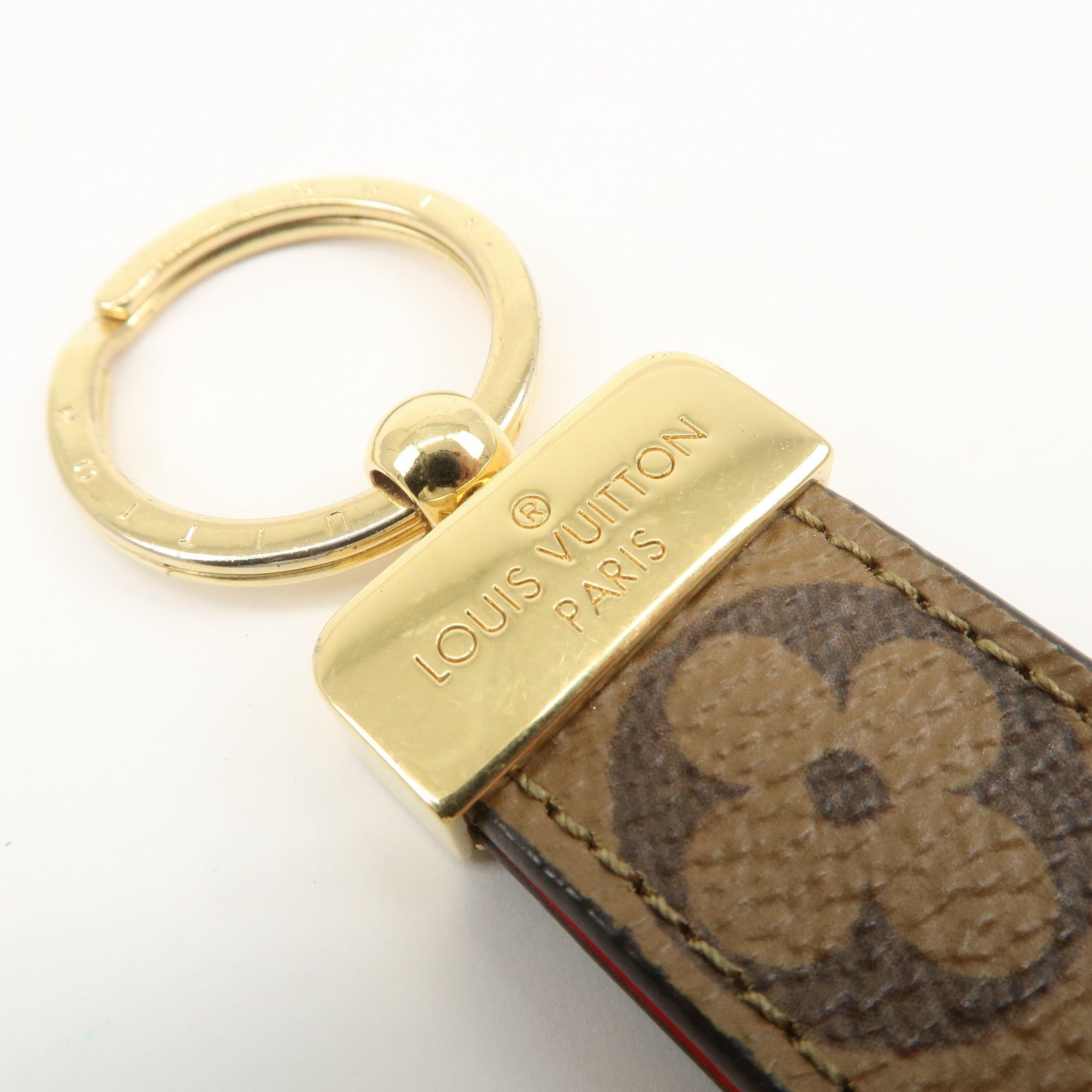 Louis Vuitton Monogram Reverse Porte Cles Dragonne Key Chain M68218