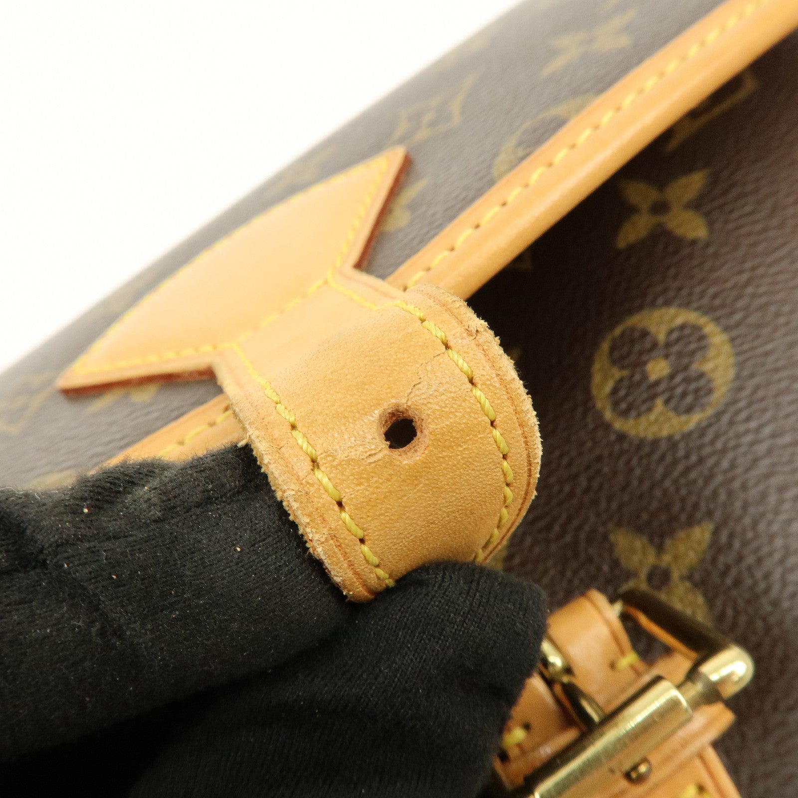 Louis Vuitton Monogram Sologne Canvas Shoulder Bag Brown M42250